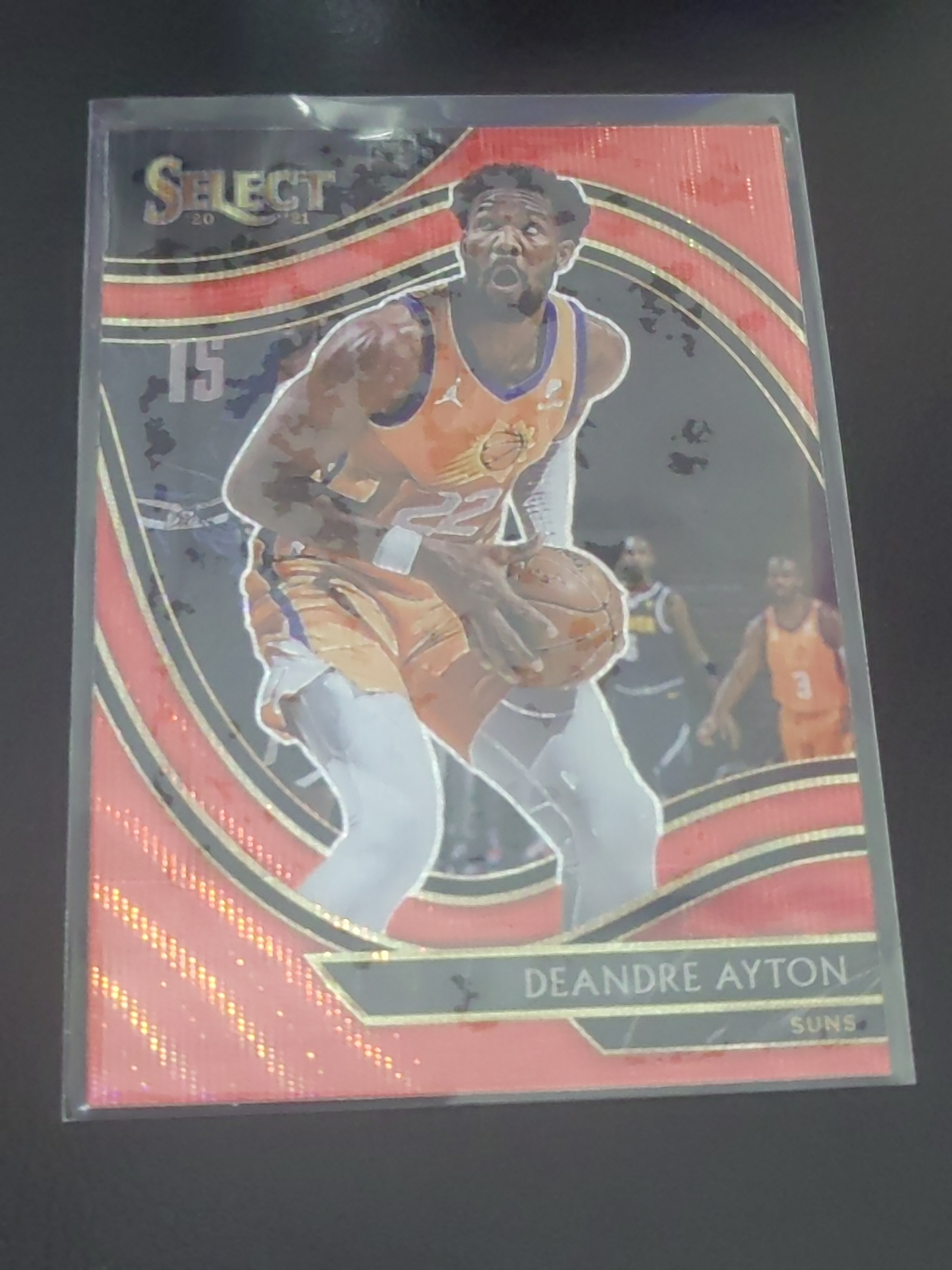 2021 Panini Select DeAndre Ayton SELECT ​​​​德安德烈·艾顿 红波纹 太阳 开拓者 湖人   篮 白边白角 不保卡品 卡品如图