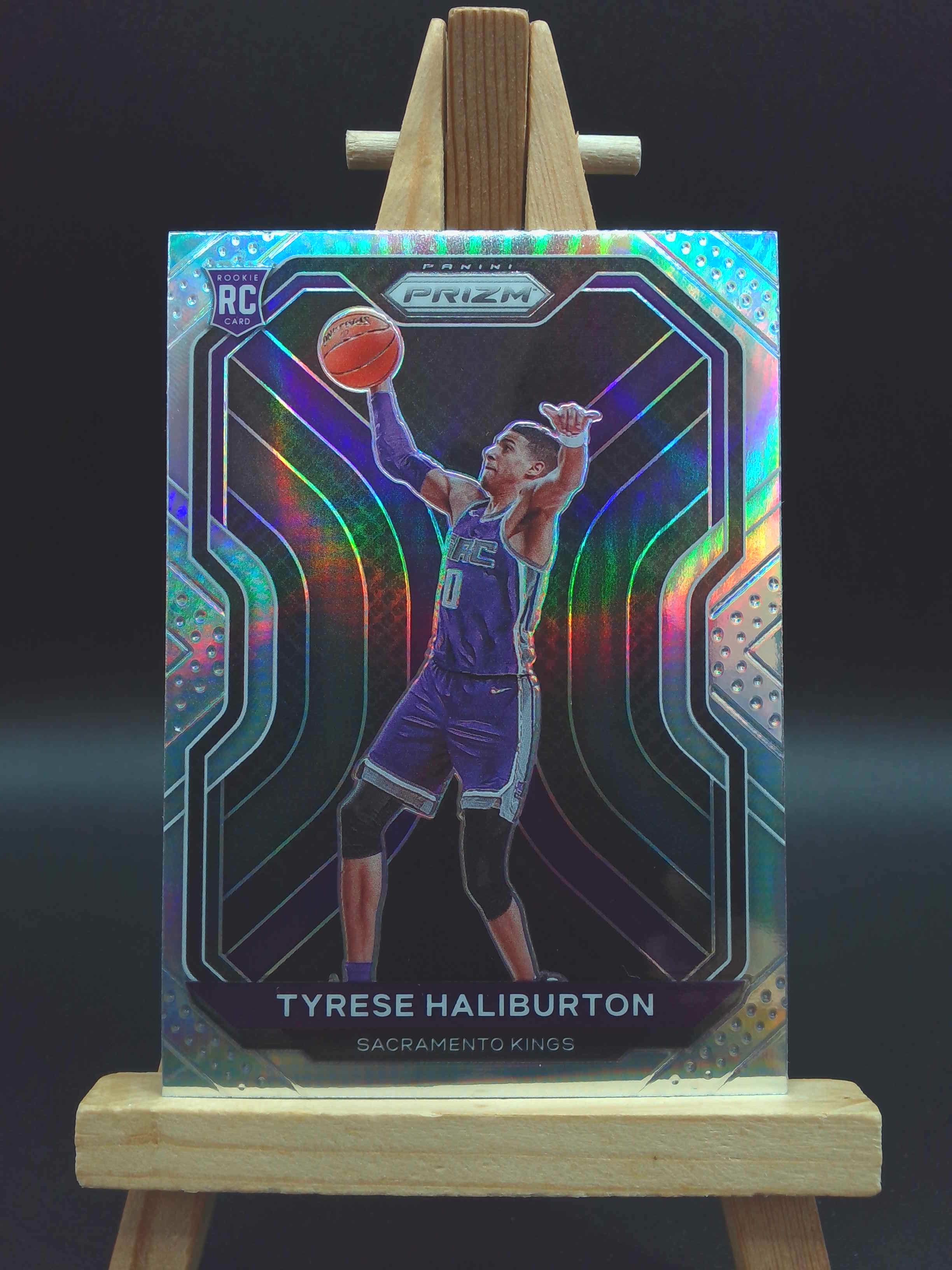 2020-21 Panini Flux Tyrese Haliburton Rookie Silver Pulsar Prizm Card #203 - Near Mint