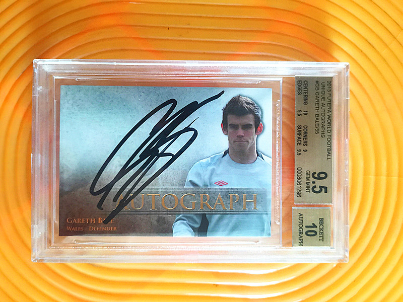 2013 USA Futera Unique 加雷斯·贝尔 (( 限量55张 完美签名 唯一 一张BGS 9.5分 AU10分 等同1/1 )) ebay 奇迹