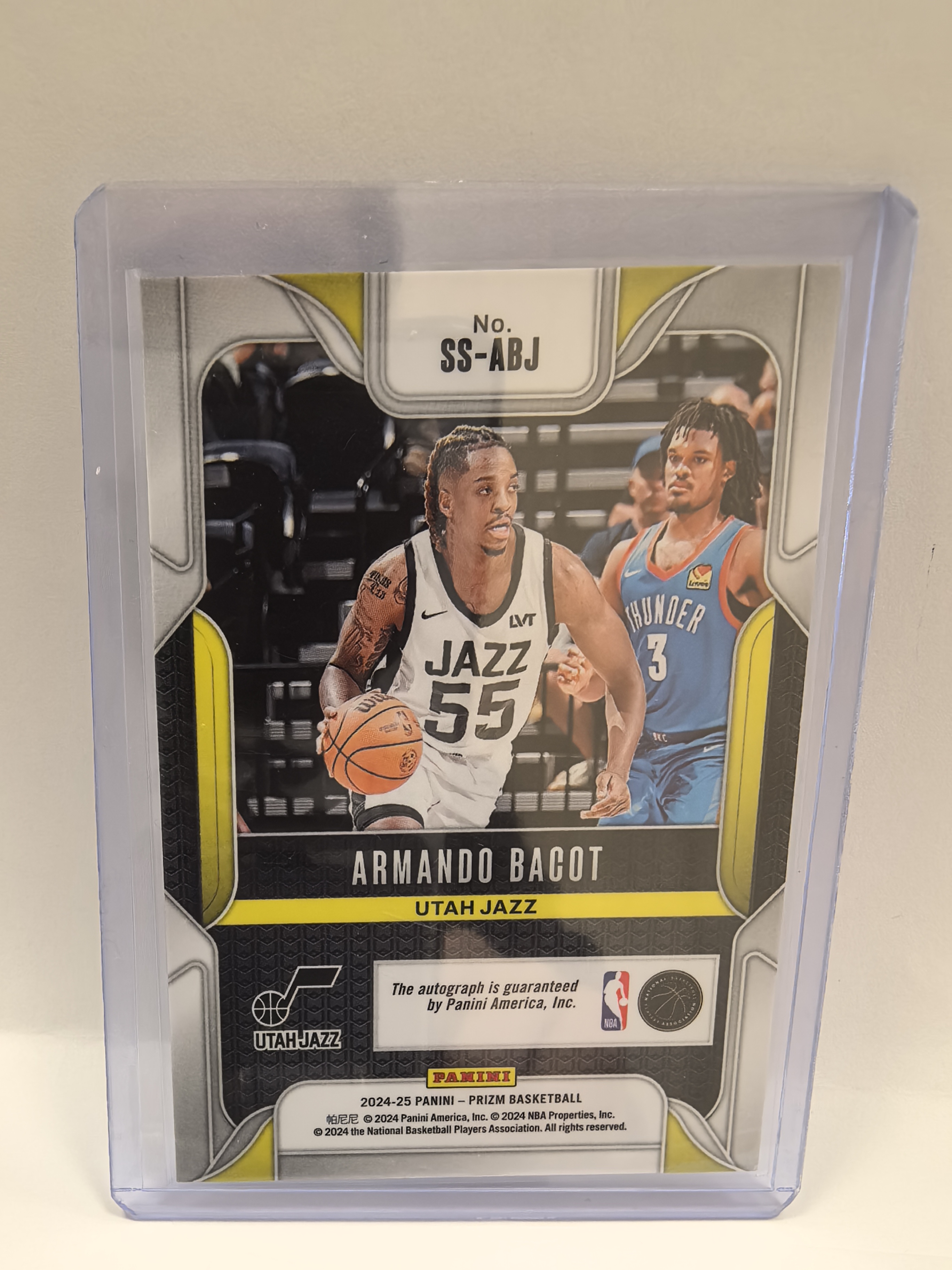 2024-25 Panini Prizm Armando Bacot RC 爵士 新秀 阿曼多 巴科特 SS签 签字 贴签 折射 卡品如图 值得收藏