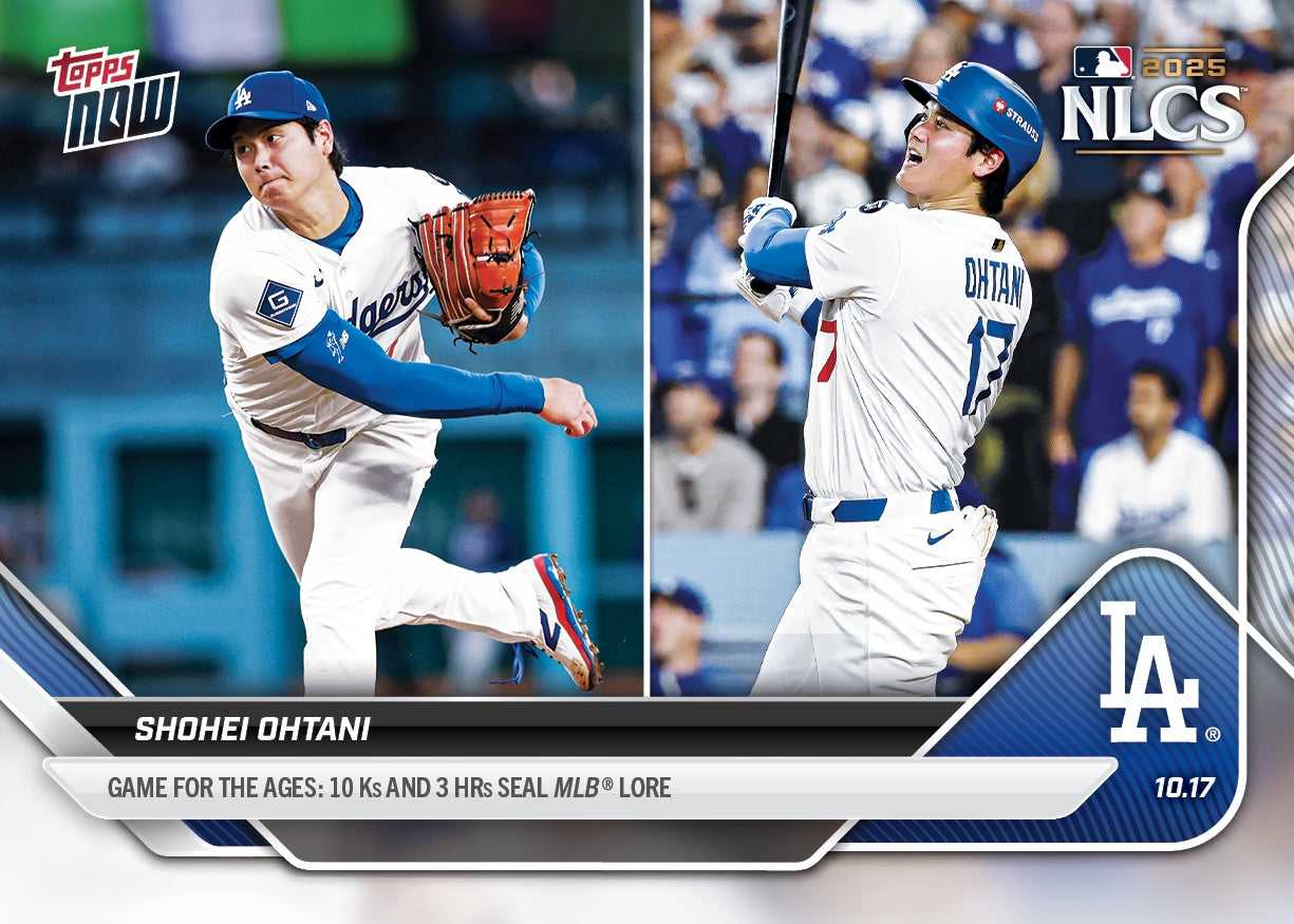 2025 Topps Now Shohei Ohtani MLB 大谷翔平 双刀流传奇之夜 10k+3轰 洛杉矶道奇（J）【JS卡牌潮玩】（随机发货，卡品通行）