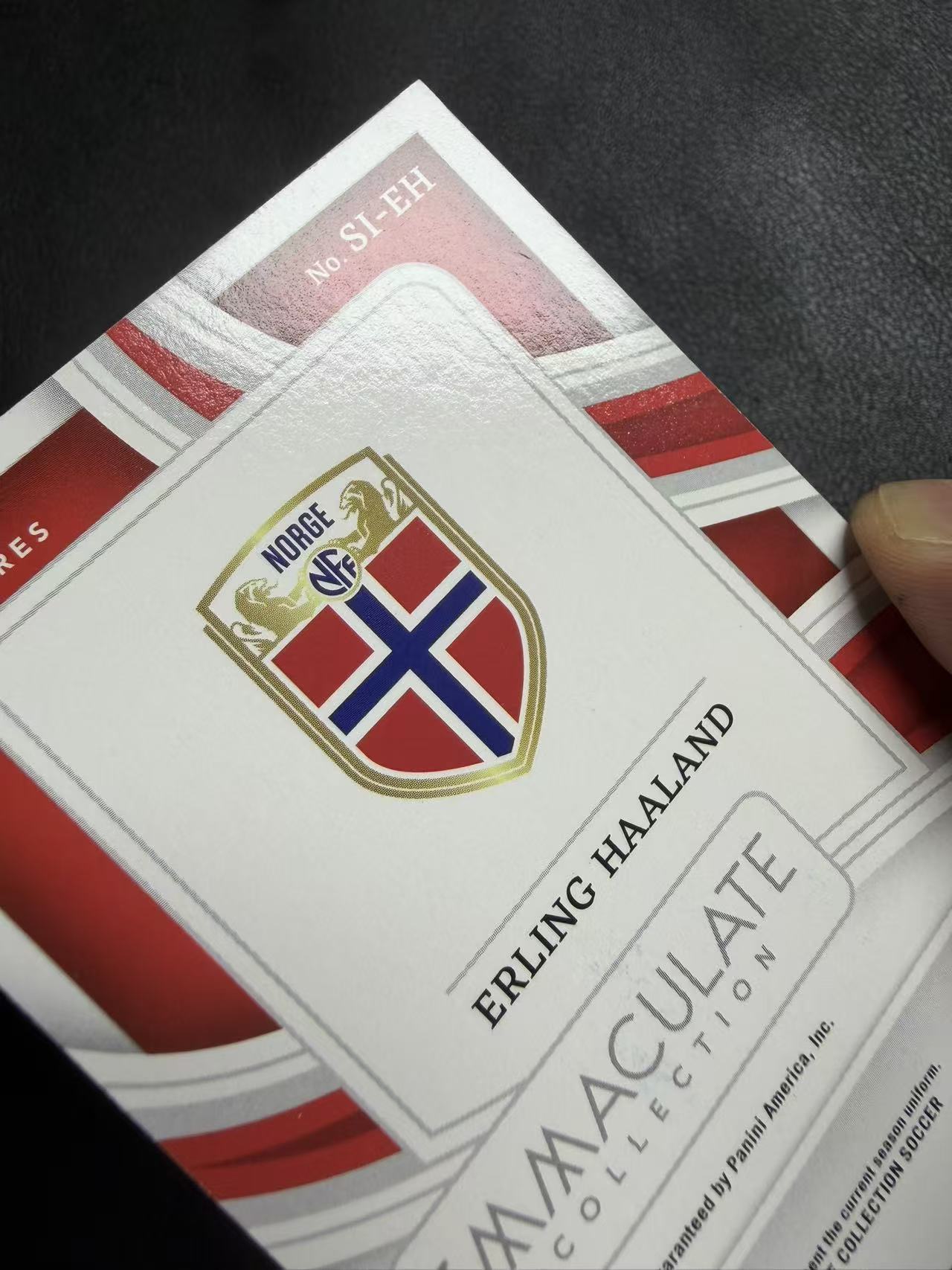2023-24 Panini Immaculate Erling Haaland 爱咪咪 Erling Haaland 埃尔林 哈兰德 魔人 08/49编 差一位同背 签字 签名 瑕疵如图 跑跑