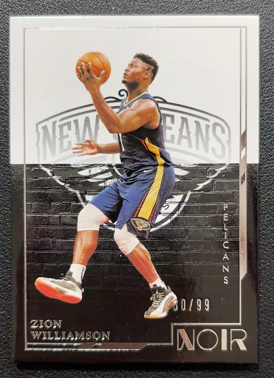 2021-22 Panini Noir Zion Williamson 小真金 鹈鹕 锡安威廉姆斯 胖虎 宰恩 蔡恩 黑白base /99编 ...