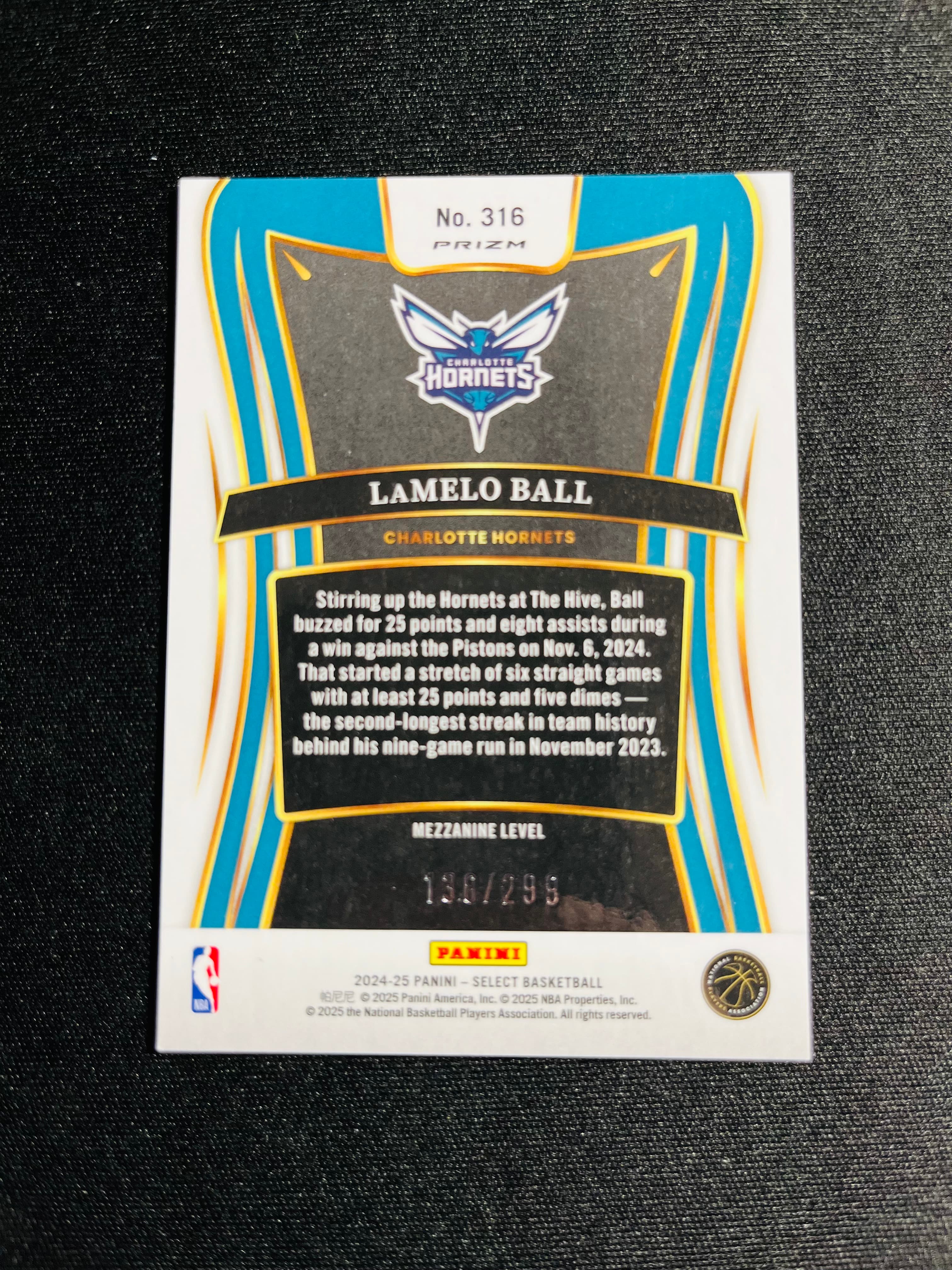 【古都拍卖0手续费高额预付】2024-25 Select 黄蜂 LaMelo Ball 三球 拉梅洛 鲍尔 四级 299编 红瀑布折 选图帅气 实卡好看 凑套收藏必备——杜先生
