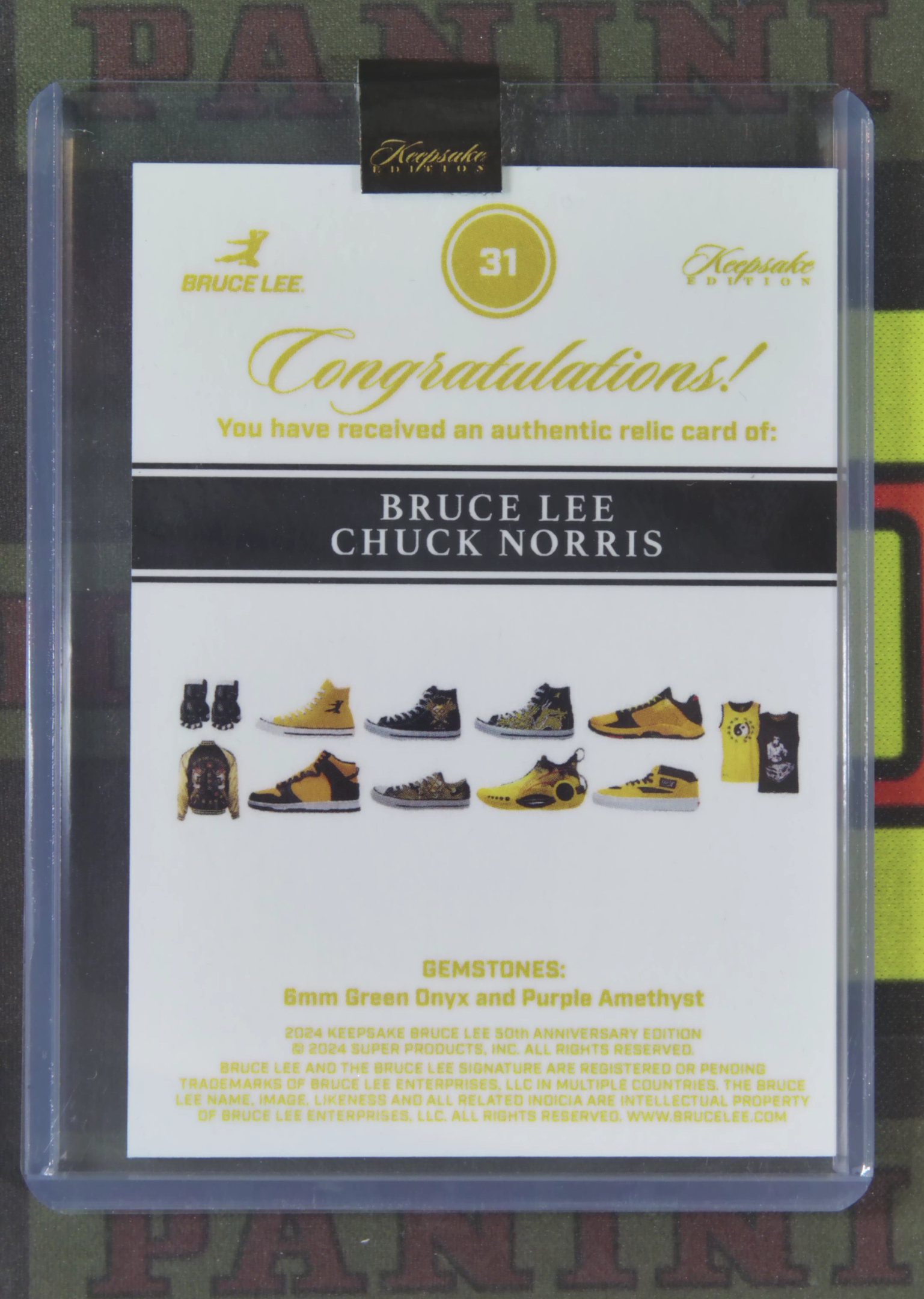 2024 Keepsake other Bruce Lee Nirvana Project 李小龙 查克 诺里斯 双人 13/25 物料 patch 李小龙 50周年 卡品如图 panpan¥