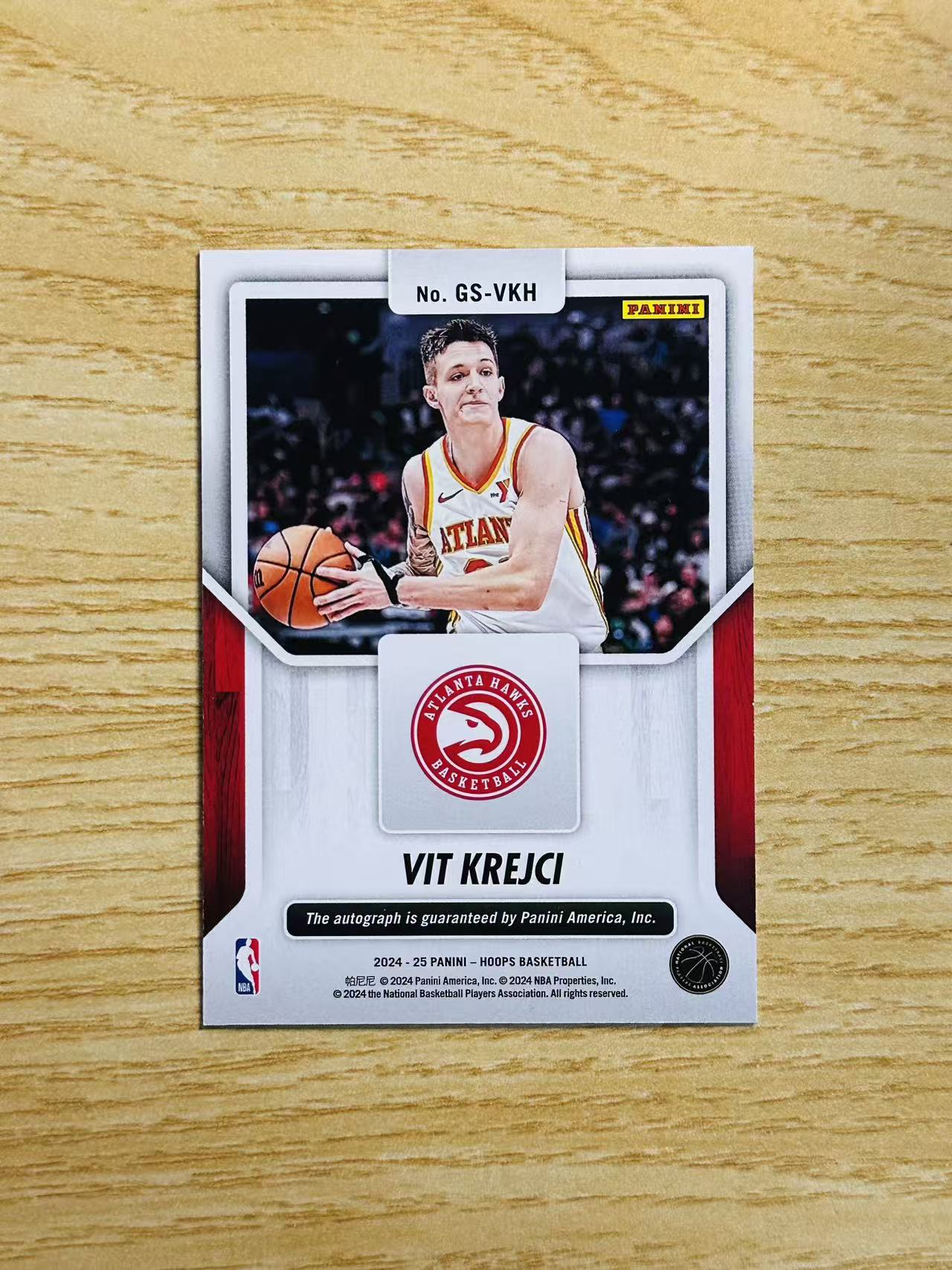 2024-25 Panini NBA Hoops Vit Krejci 维特 克雷奇 签字 杂志 老鹰奇兵 未来可期 收藏必备