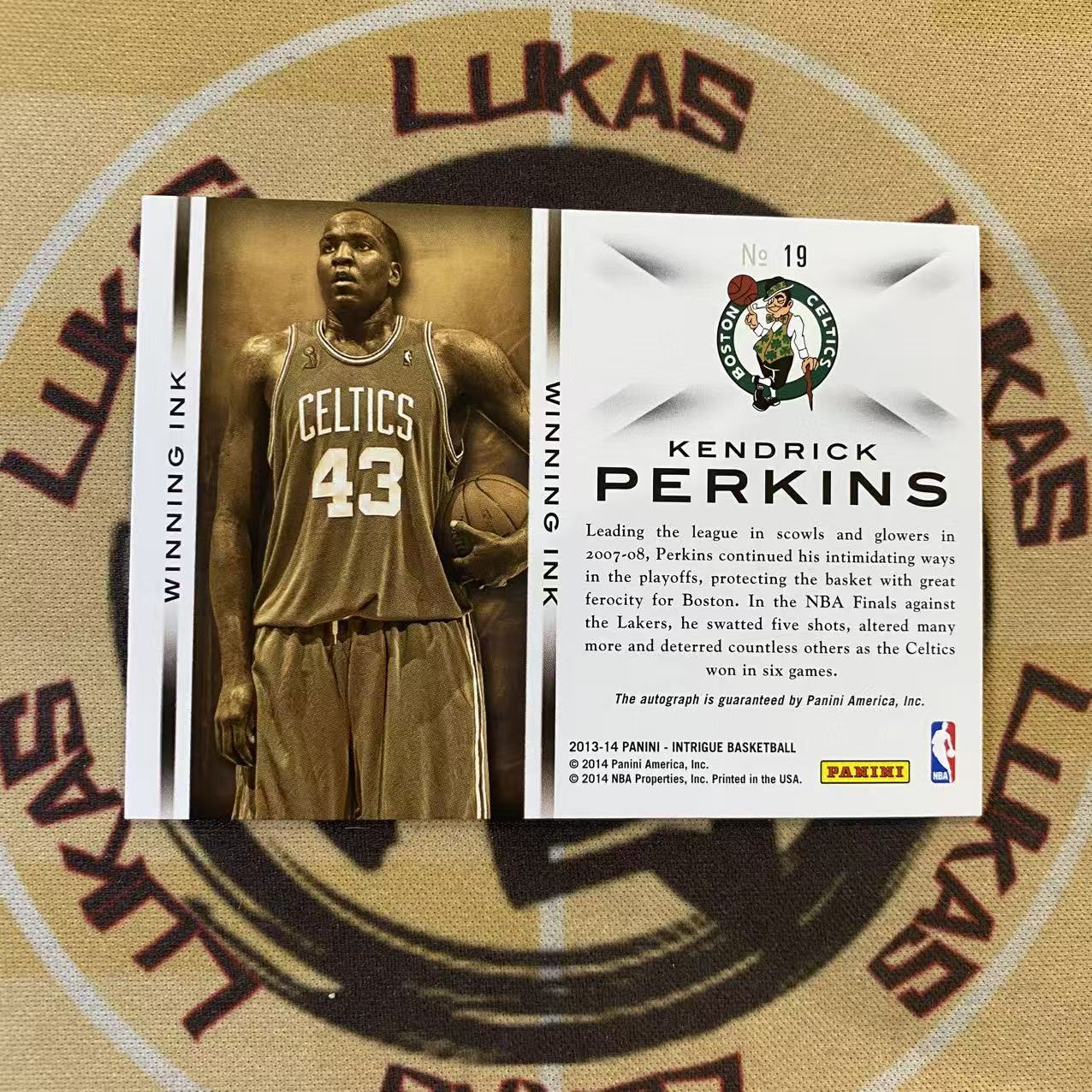 撸卡厮 Lukas 1314 阴谋 凯尔特人 内线 大杀器 帕金斯 25编 总冠军 胜利签 winning ink 卡签 (鸣总)