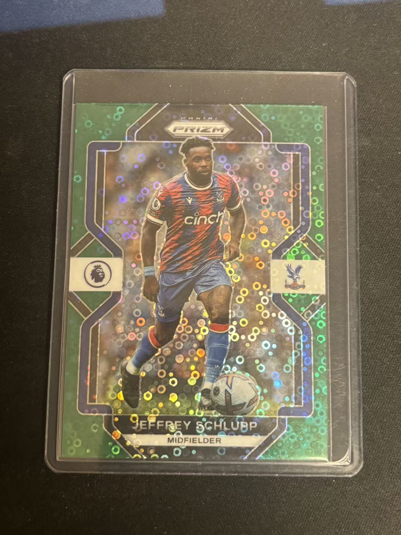 2022-23 Panini Prizm Jeffrey Schlupp 加纳 水晶宫 诺维奇 后卫 施卢普 绿泡泡折 限量 5编 卡品如图