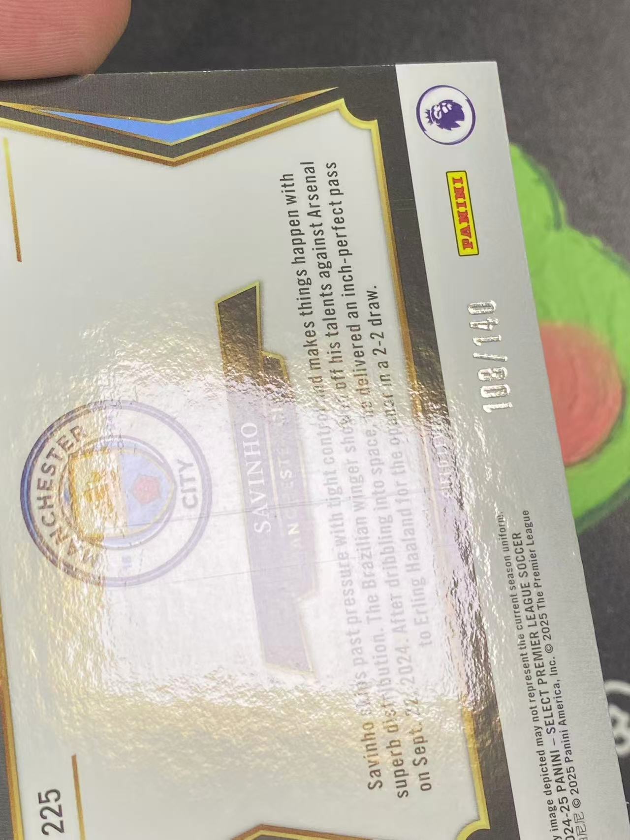 2024-25 Panini Select Premier League Savinho 英超 曼城 萨维尼奥 140编 巴西 微瑕如图【ZYP代拍】Z586