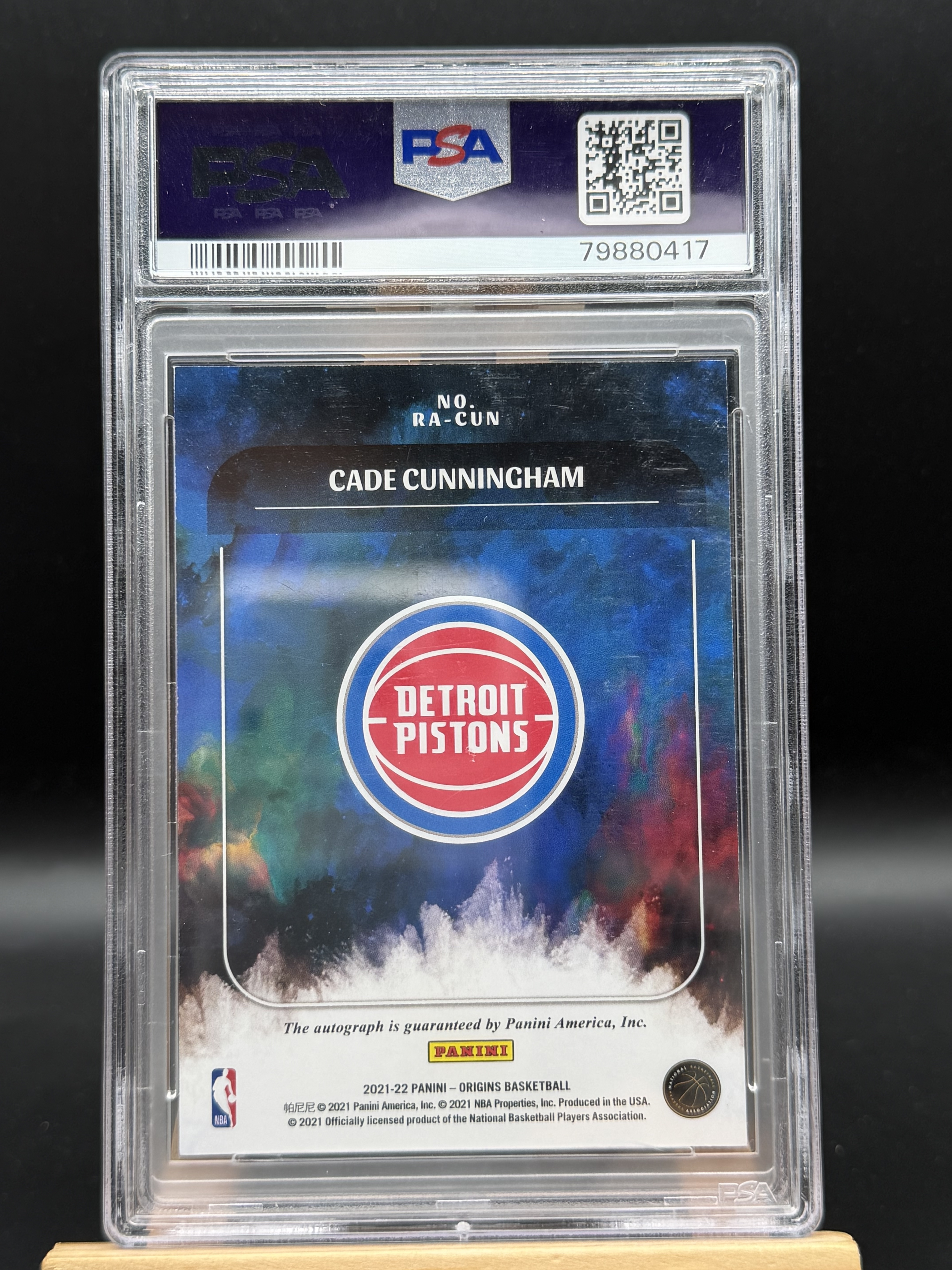 2021 Panini Origins Cade Cunningham RC CC 坎宁安 康宁汉姆 活塞 起源 蓝折 35编 新秀 rookie 卡签 签字 PSA9/9分
