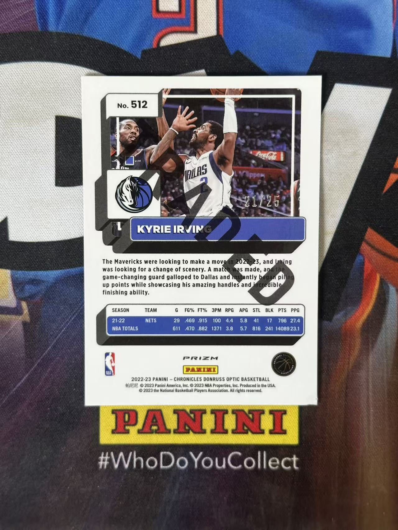 2022-23 Panini Donruss Kyrie Irving 【小猪包代卖】25编 欧文 Optic 编年史插入 变形虫 波纹折 地震折 base 凑套