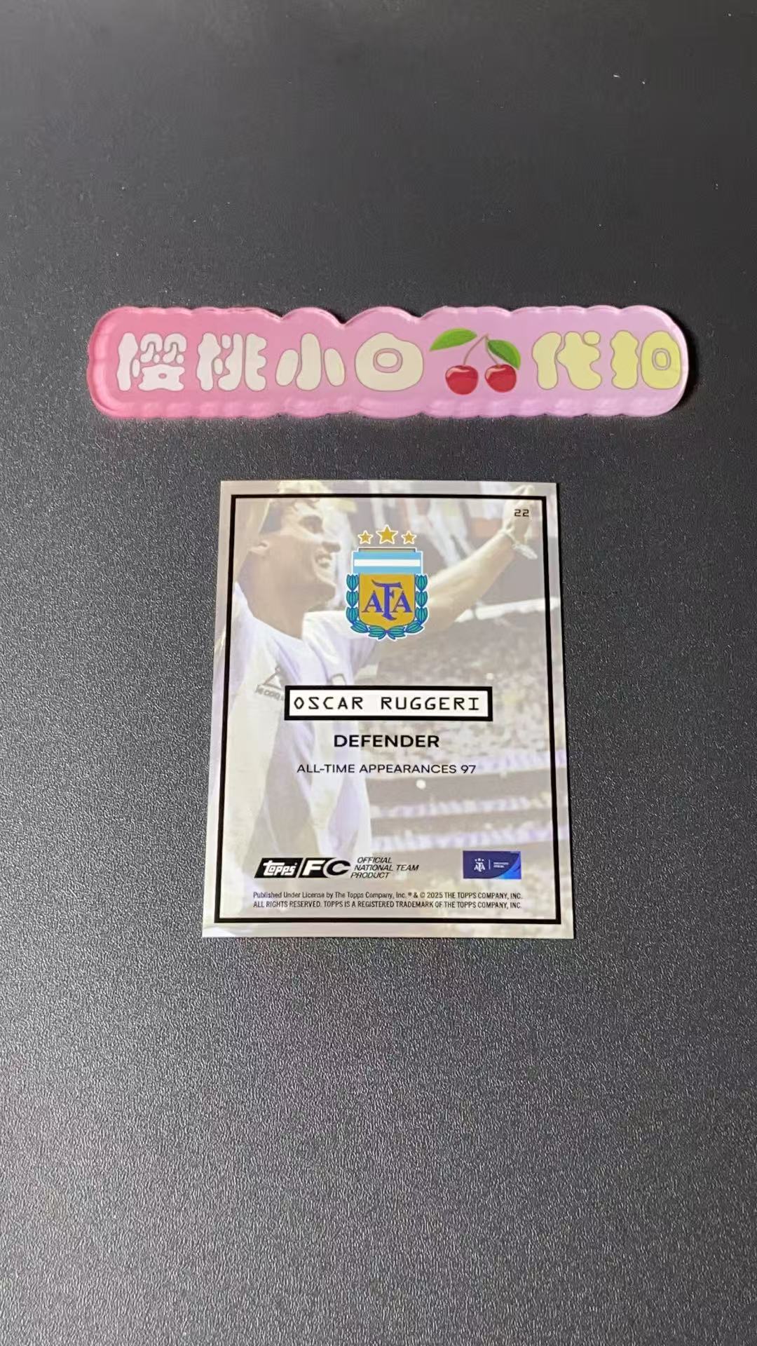 2025 Topps Argentina Oscar Ruggeri 樱桃小白 50编 鲁杰里 无边框 星星折 金阿根廷星球平行 阿根廷聚焦系列 卡品不保 默认微瑕 收藏必备【许克】