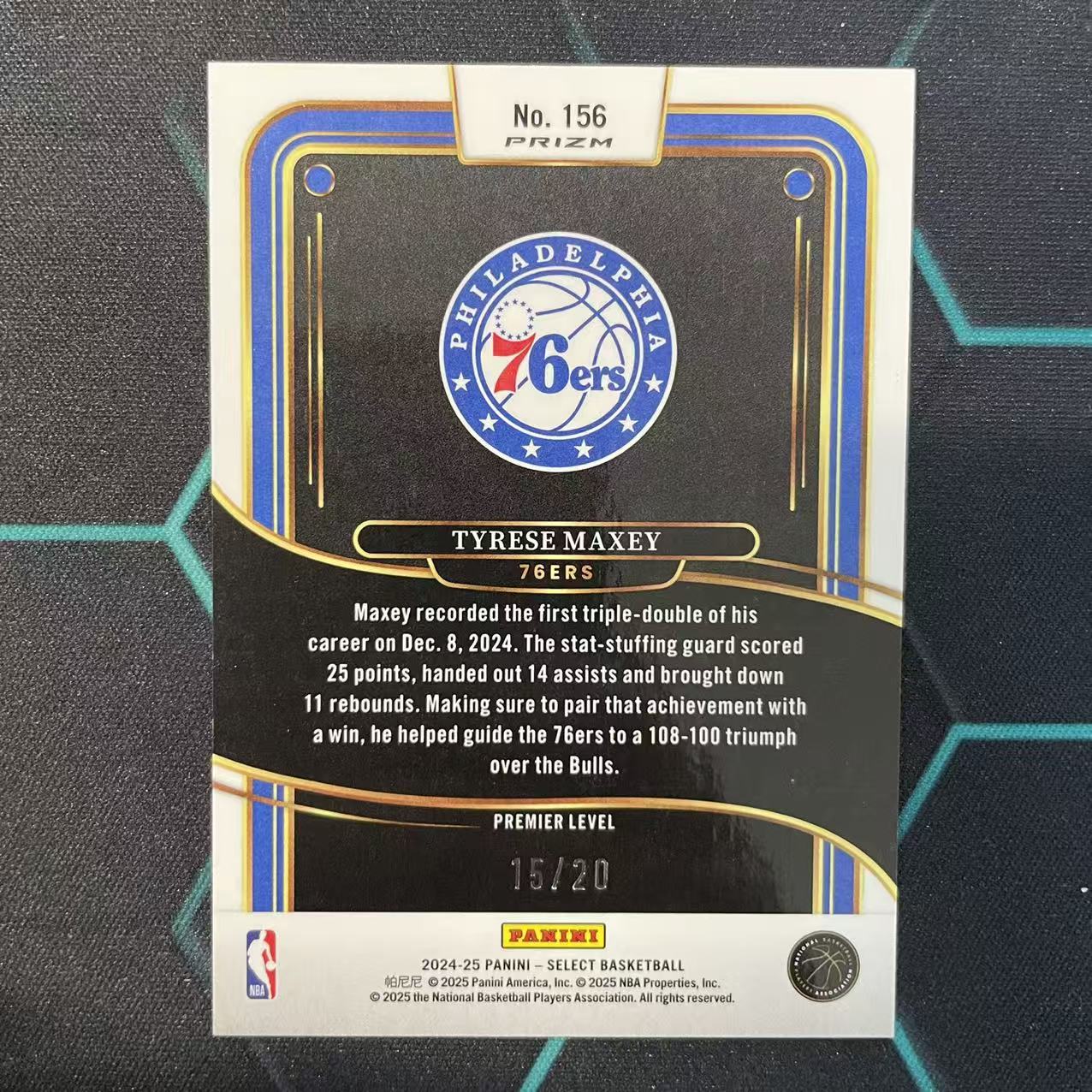 2024-25 Panini Select Tyrese Maxey 【阿福代卖】 泰雷塞 马克西 76人 三色波纹折 20编 收藏必备 (行行行)