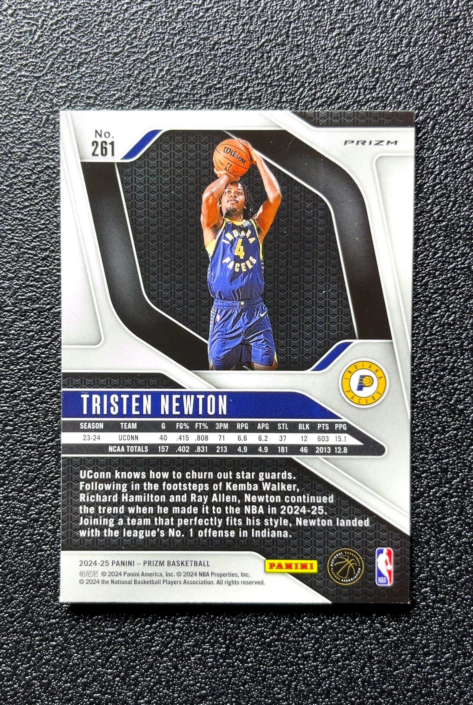 【小白1%代卖】2024-25 Panini Prizm Rookie Card 新秀卡 Tristen Newton 特里斯滕·牛顿 银折 折射 新秀 RC 卡品如图 高价值 0712
