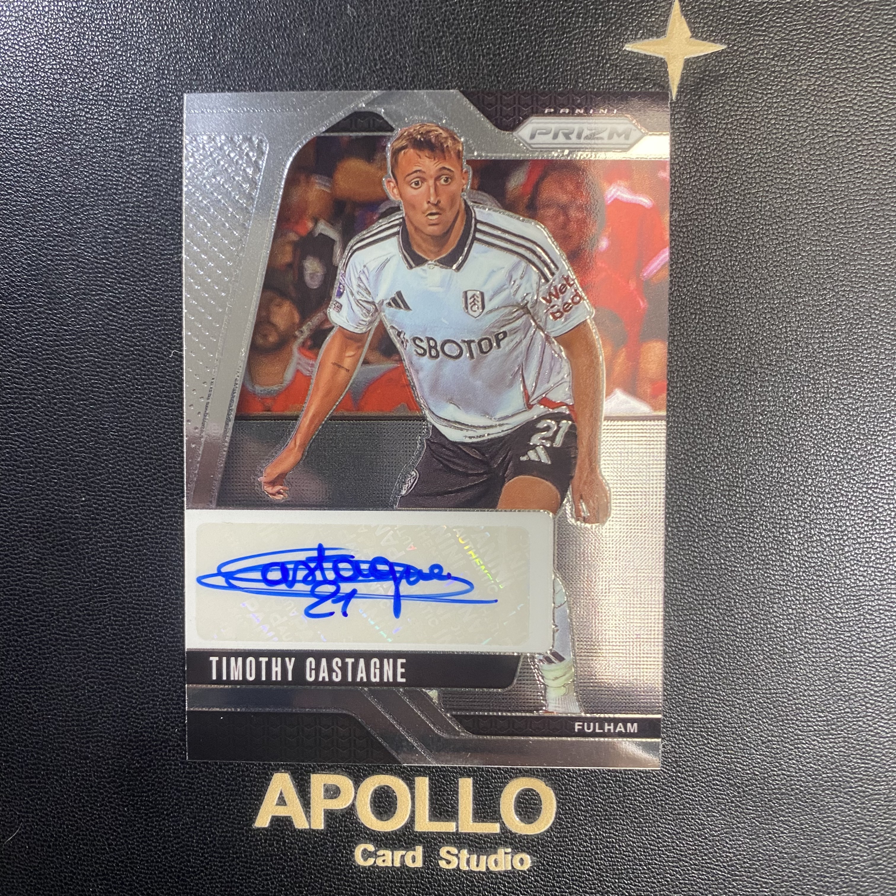 2024-25 Panini Prizm Timothy Castagne 卡斯塔格尼 英超pz 富勒姆 银折 签字 卡品如图 -·O·