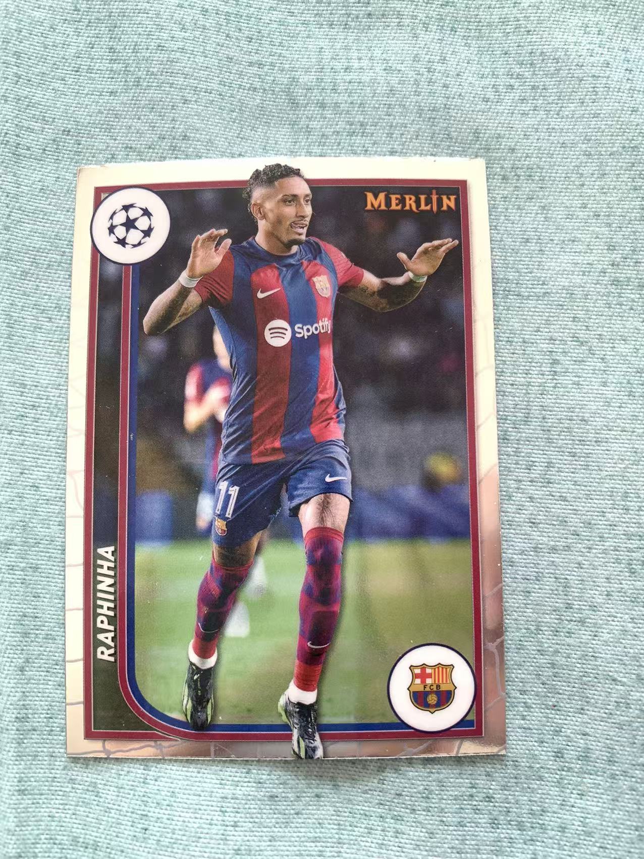 2024 Topps Chrome Raphinha 欧战梅林 巴塞罗那 拉菲尼亚 base 卡品如图