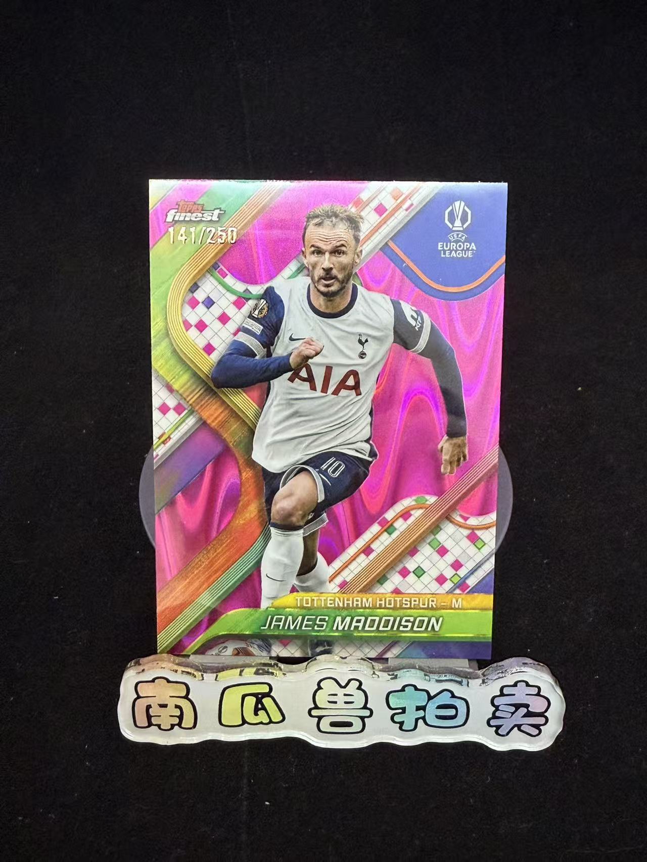 2025 Topps Finest James Maddison 热刺 詹姆斯 麦迪逊 250编 粉变形虫折 折射 不保卡品 南瓜兽Joe11.17