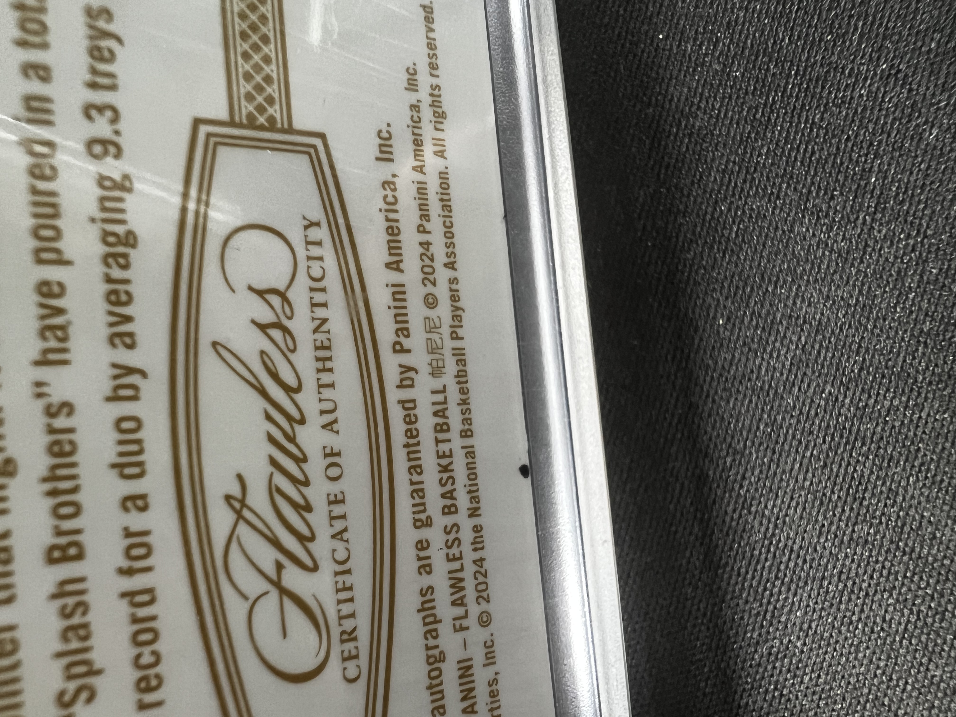 【甲子拍卖】2024-25 Panini Flawless Stephen Curry Klay Thompson 手提 勇士 斯蒂芬库里 克莱汤普森 水花兄弟 01/10编 首编 金版 双签 双人签 卡签 签字 原封砖 收藏必备 鼎13A