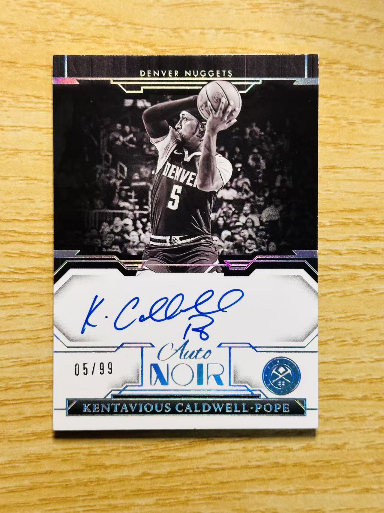 2023-24 Panini Noir Kentavious Caldwell-Pope 嘿嘿代卖 诺尔 考德维尔 波普 签字 卡签 99编 同背 5/99编 掘金 收藏必备 gjma