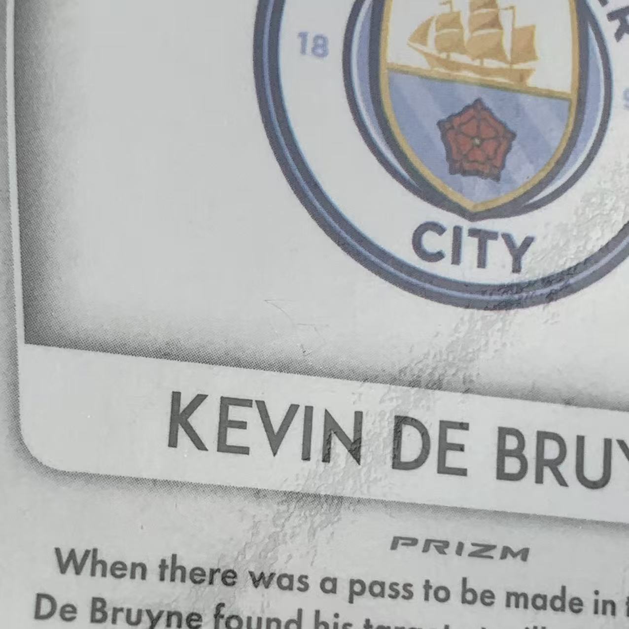 2020-21 Panini Prizm Kevin De Bruyne 英超 德布劳内 1/1编 ofo 黑折 曼城 瑕疵如图 @OSORA
