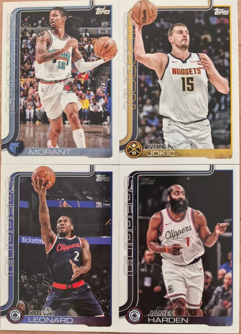 2025 Topps Flagship 约基奇 贾莫兰特 哈登 伦纳德 掘金 灰熊 快船 base 凑套