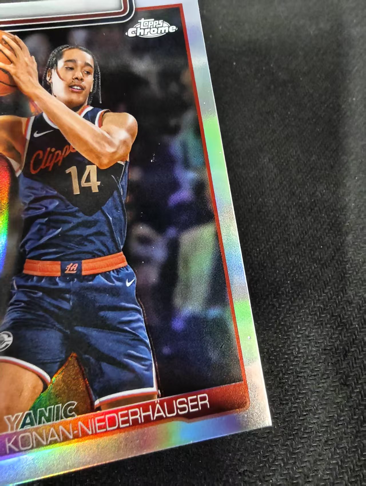 2026 Topps Chrome Updates TCU yanic konan niederhauser 快船 科南 尼德豪泽 新秀 RC 银折 瑕疵如图