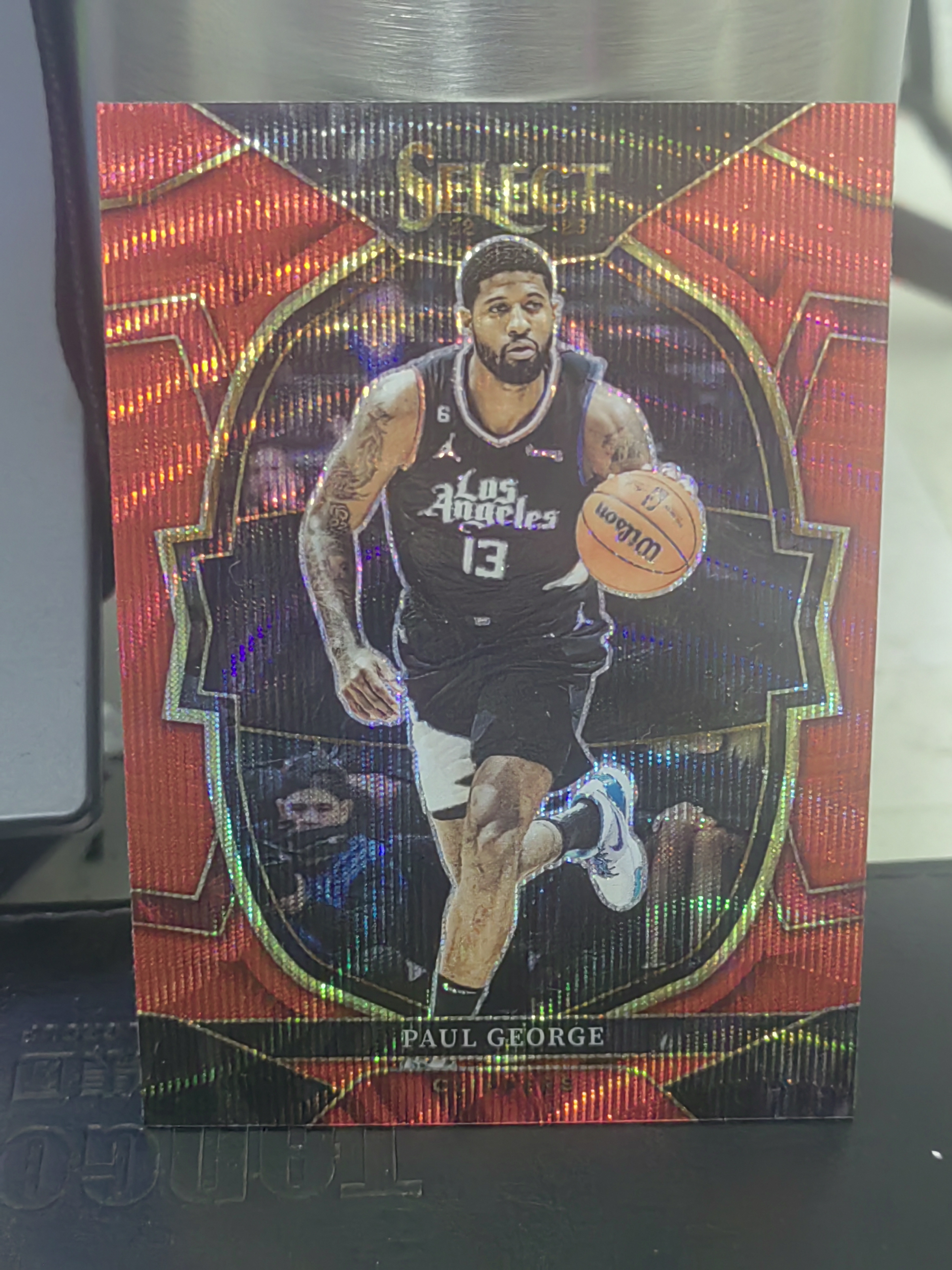 2022-23 Panini Select Paul George Select 红波纹 保罗 乔治 快船 篮 白边白角 不保卡品 卡品如图