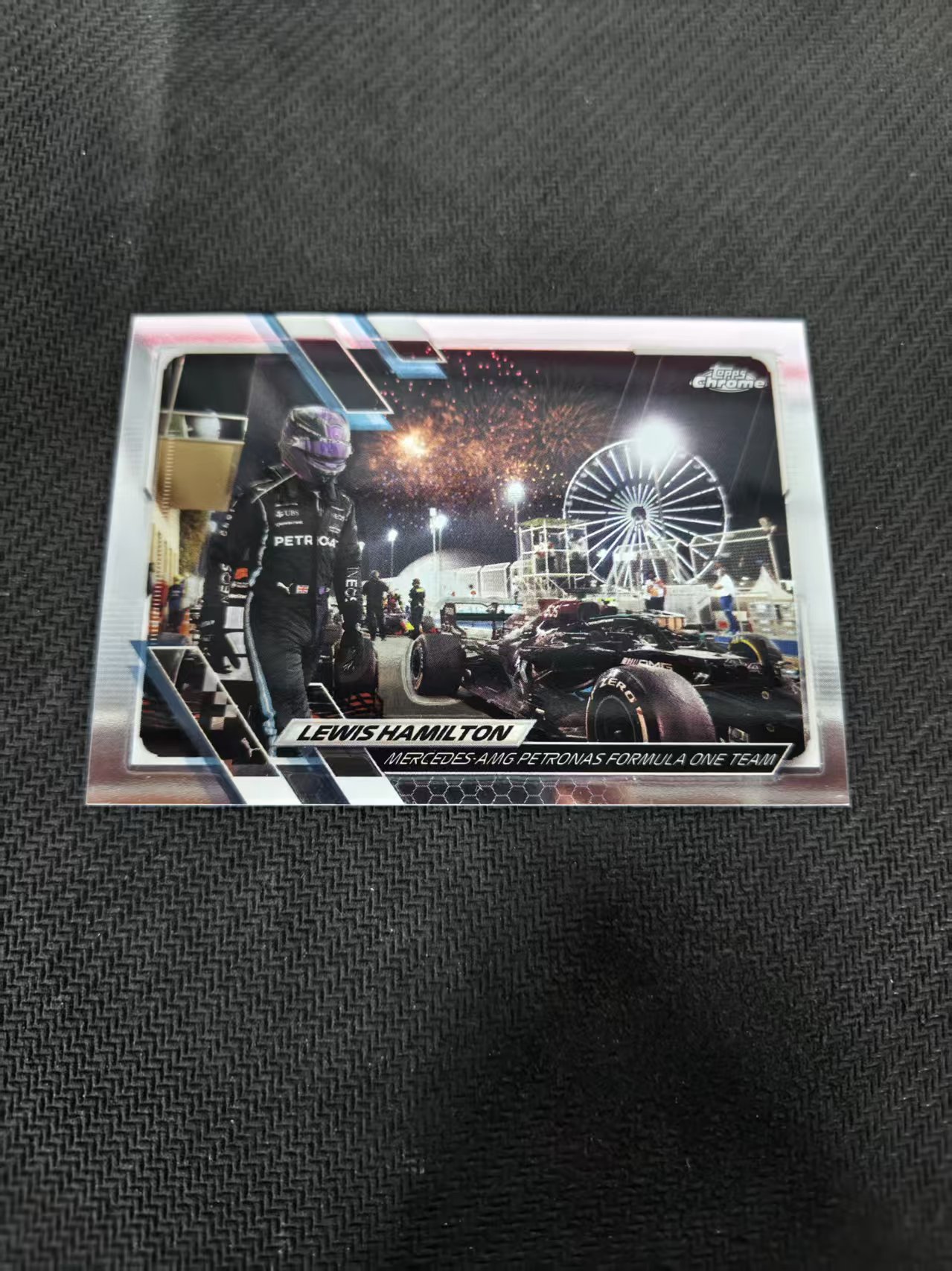 【可合并,不累计】2021 Topps Chrome Lewis Hamilton F1 梅赛德斯奔驰车队 刘易斯 汉密尔顿 划痕 边角瑕疵 #56