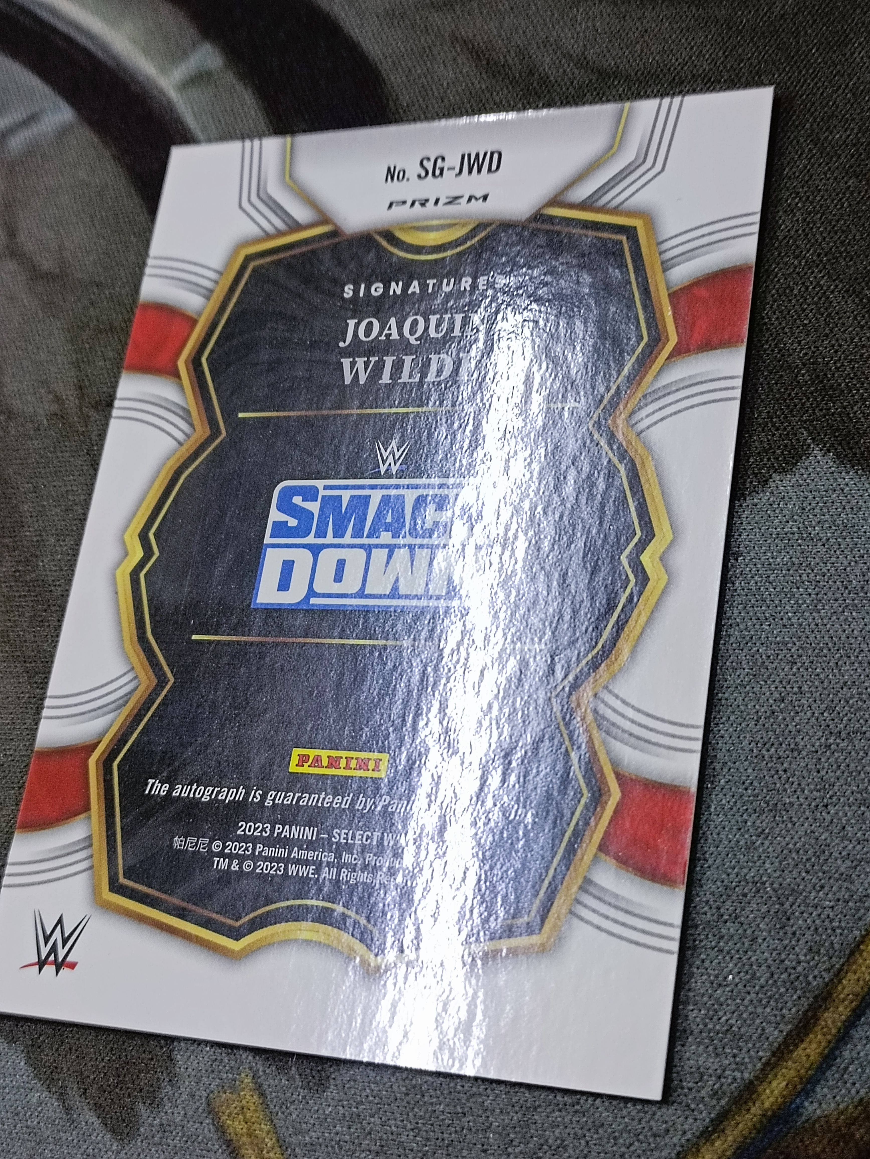 2023 Panini Select WWE Joaquin Wilde 华金 怀德 银折签 亲笔签名签字 WWE 职业摔角(品墨见大图微瑕)《苏州卡通》J【ANDY】