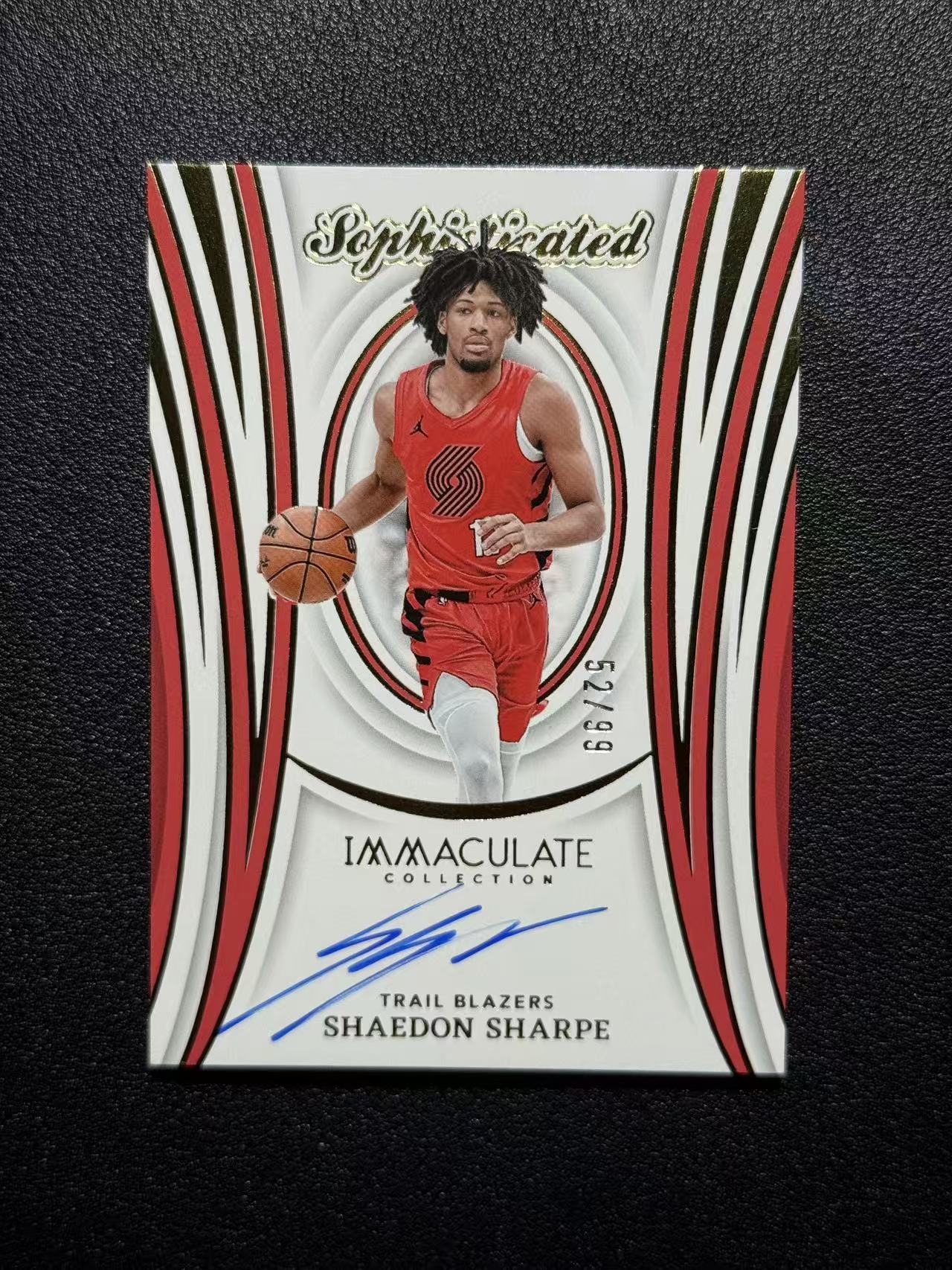 2023-24 Panini Immaculate Shaedon Sharpe 开拓者 谢登 夏普 签字 卡签 99编 收藏必备