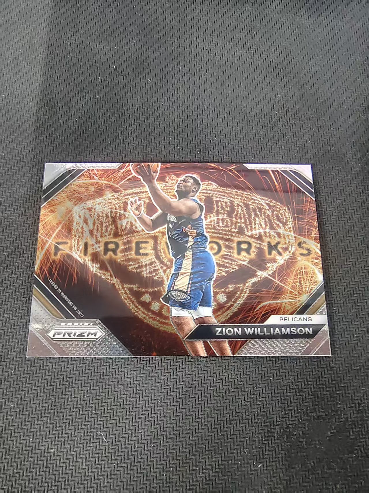 【可合并,不累计】2023-24 Panini Prizm Zion Williamson 锡安 威廉姆森 胖虎 蔡恩 鹈鹕 烟花特卡 PZ 划痕 边角微瑕 介意勿拍 #10