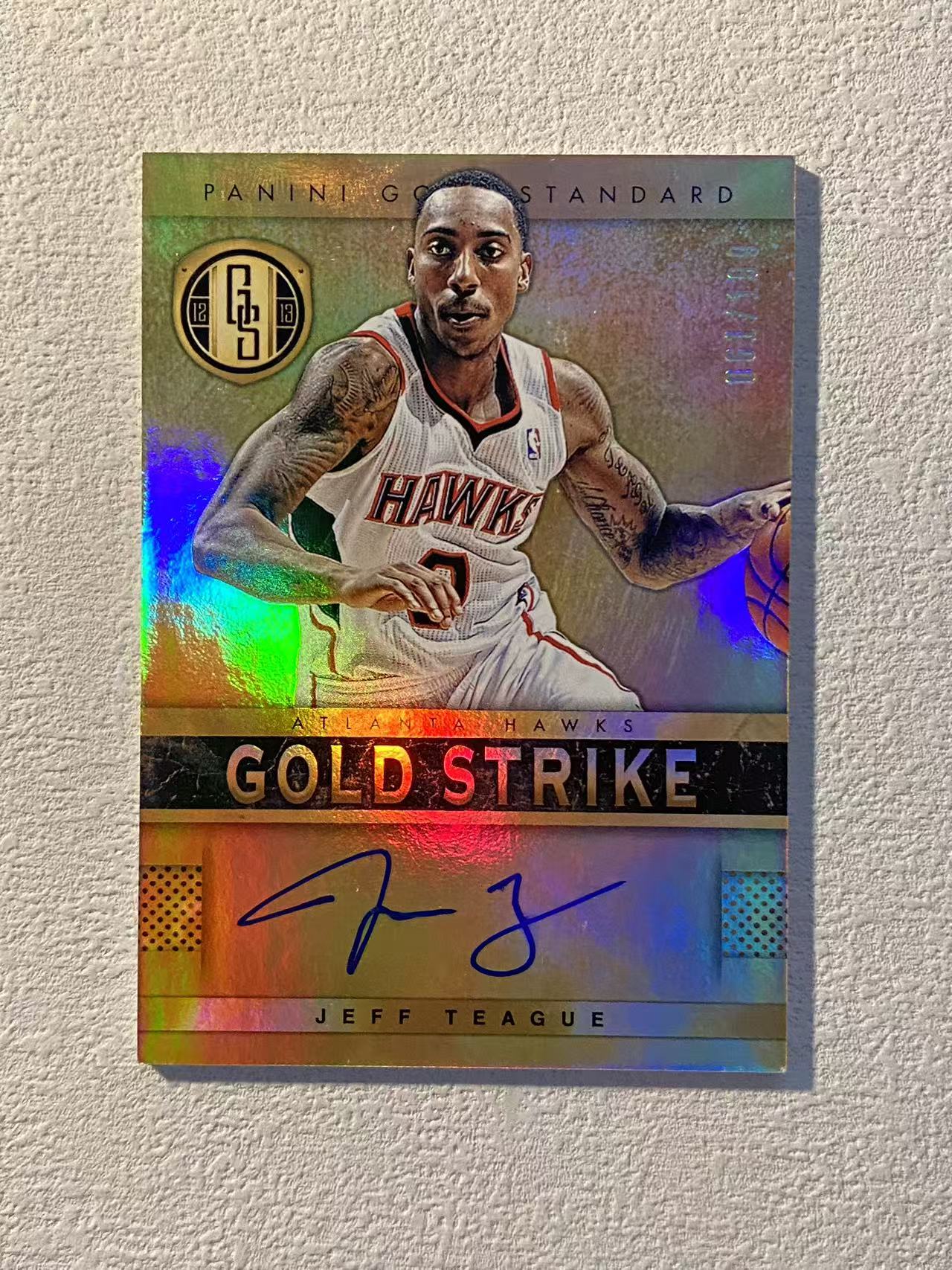 2012-13 Panini Gold Standard Jeff Teague 金砖 老鹰 杰夫 蒂格 签字 卡签 折射 /199编 经典老卡 收藏必备