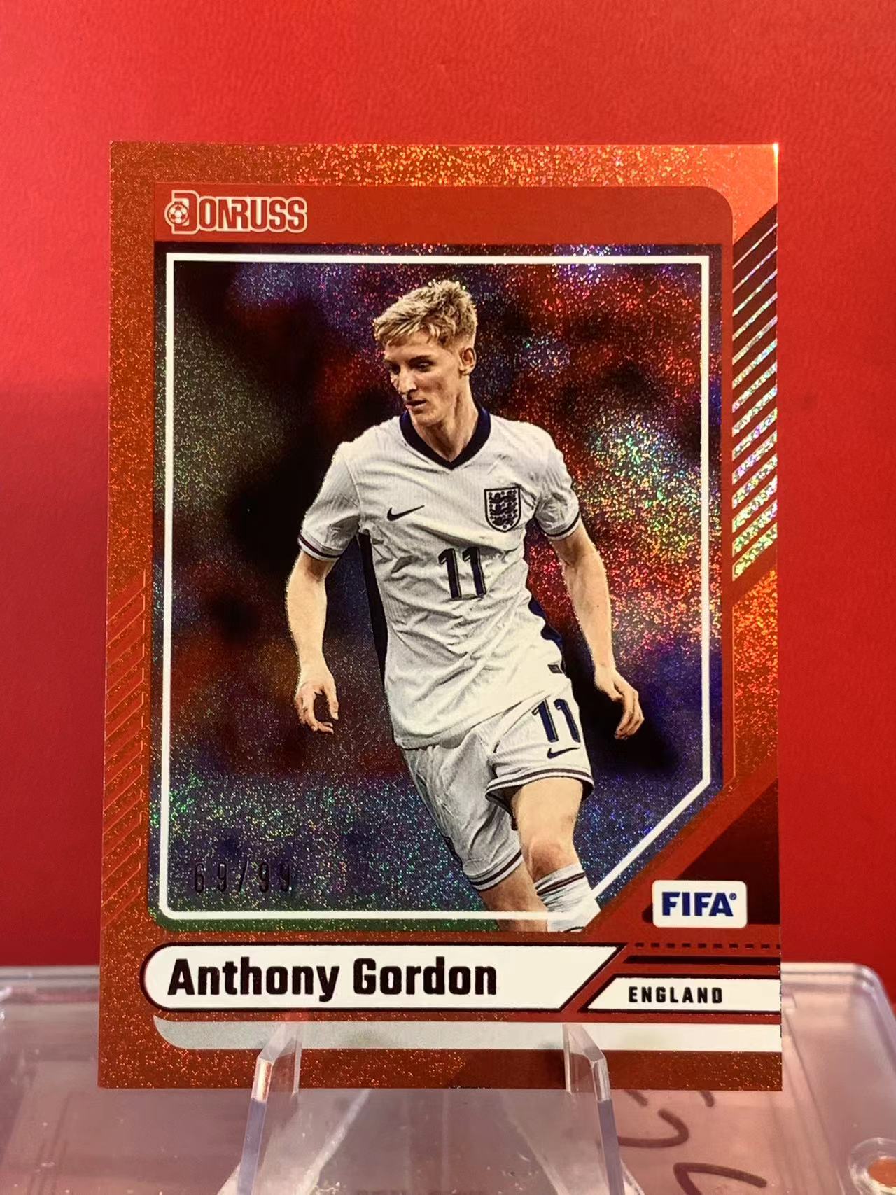 (詹叔代拍)2024-25 Panini Donruss ANTHONY GORDON 杜蕾斯 英格兰 安东尼 戈登 红点点折 红折 69/99编 顺丰寄付 泰山