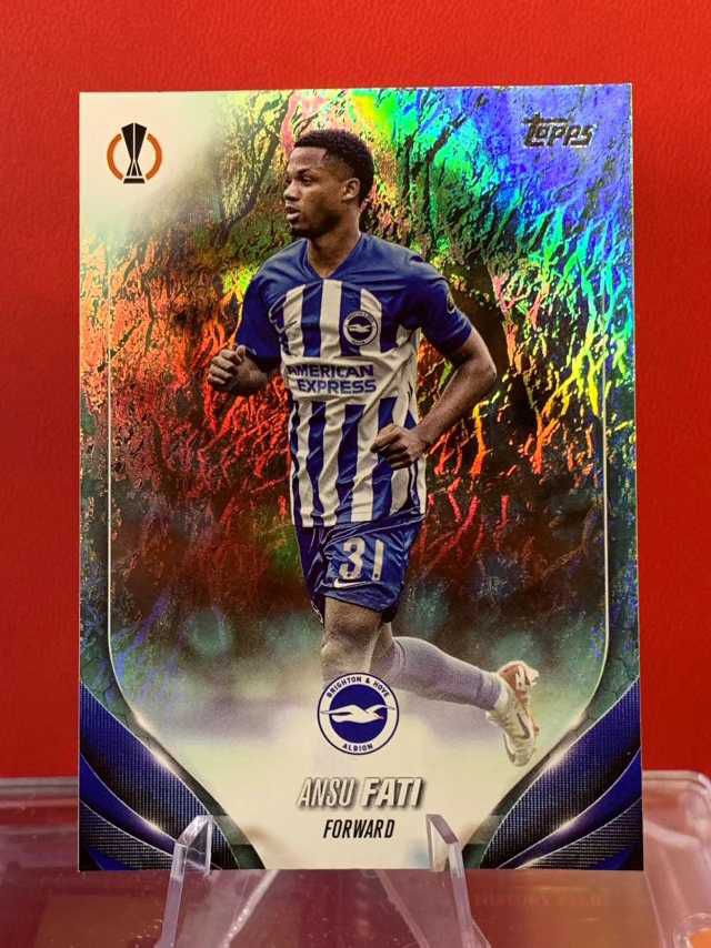 （老末代拍）E12 2024 Topps UCC Ansu Fati 安苏 法蒂 海鸥 布莱顿 欧冠TC shimmer折 顺丰寄付 不保卡品 免费代拍