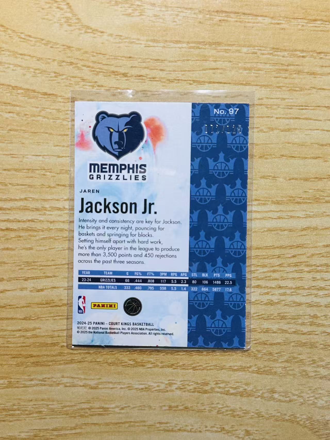 2024-25 Panini Court Kings Jaren Jackson 嘿嘿代卖 油画 贾伦 杰克逊 125编 灰熊 收藏必备