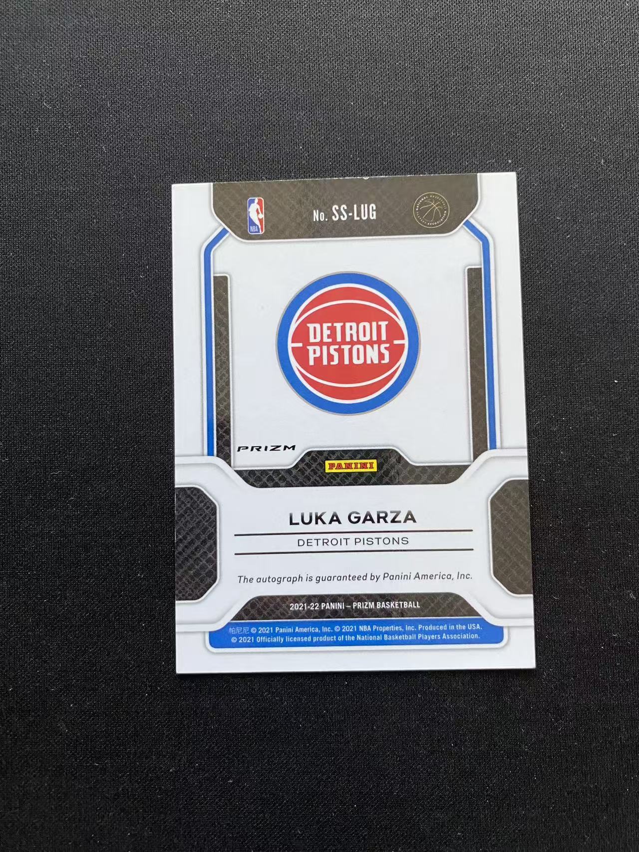 2021-22 Panini Prizm Luka Garza RC Q7 PZ 卢卡 加尔扎 活塞 新秀 签字 SS签 【king#34】瑕疵如图