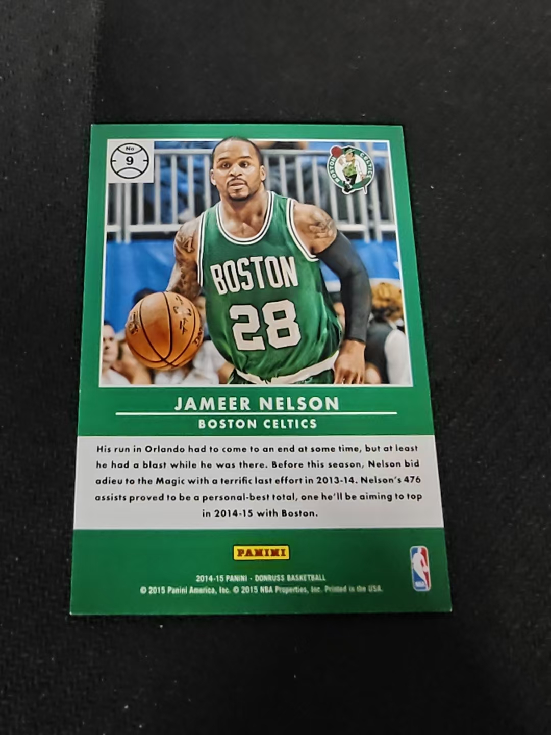 2014-15 panini Donruss jameer nelson 杜蕾斯 凯尔特人 尼尔森 特卡 199编 划痕 边角瑕疵