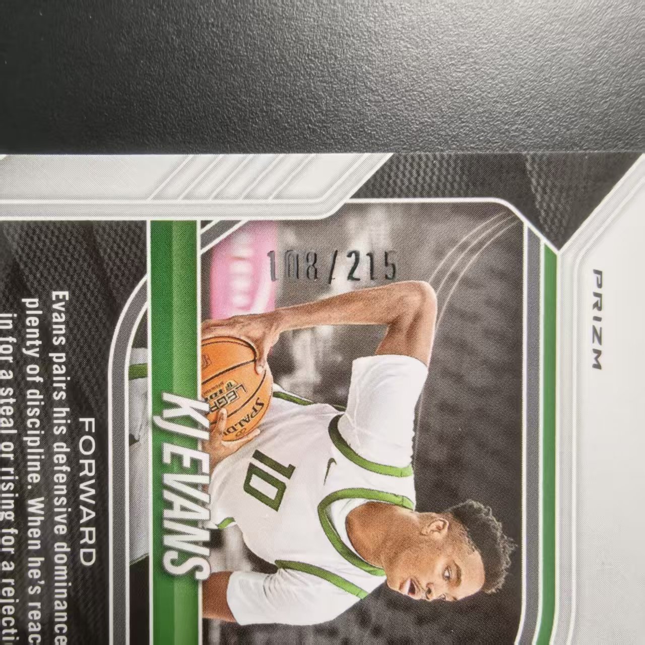 2026 Panini NIL Prizm KJ Evans 夸梅埃文斯 NCAA五星高中生 大二潜力新人 215编 PZ 青折 折射