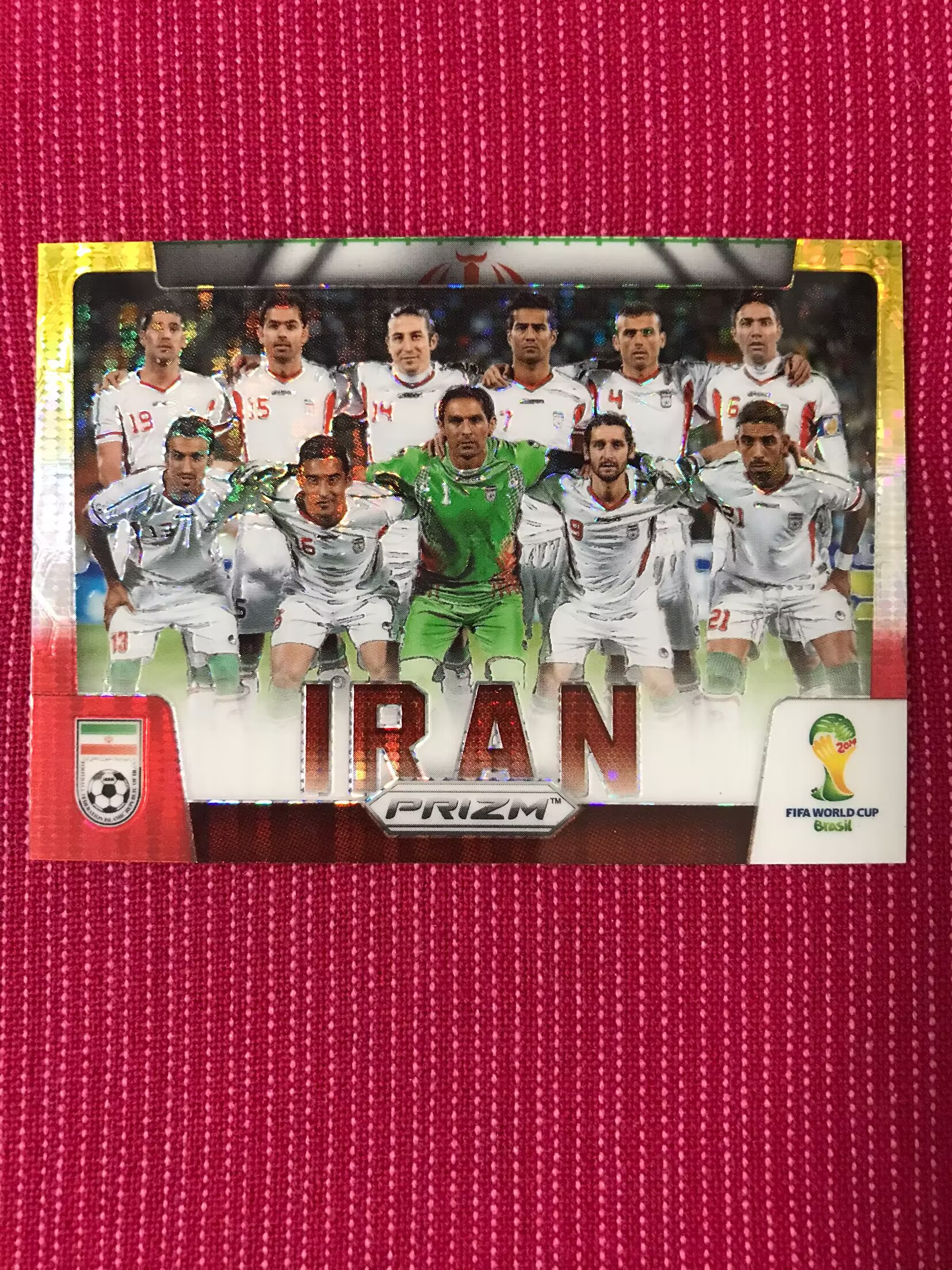 2014 Panini Prizm IRAN 【宾森光拍卖第191期】World Cup 全家福 特卡 黄白红 折射 伊朗 元年世界杯