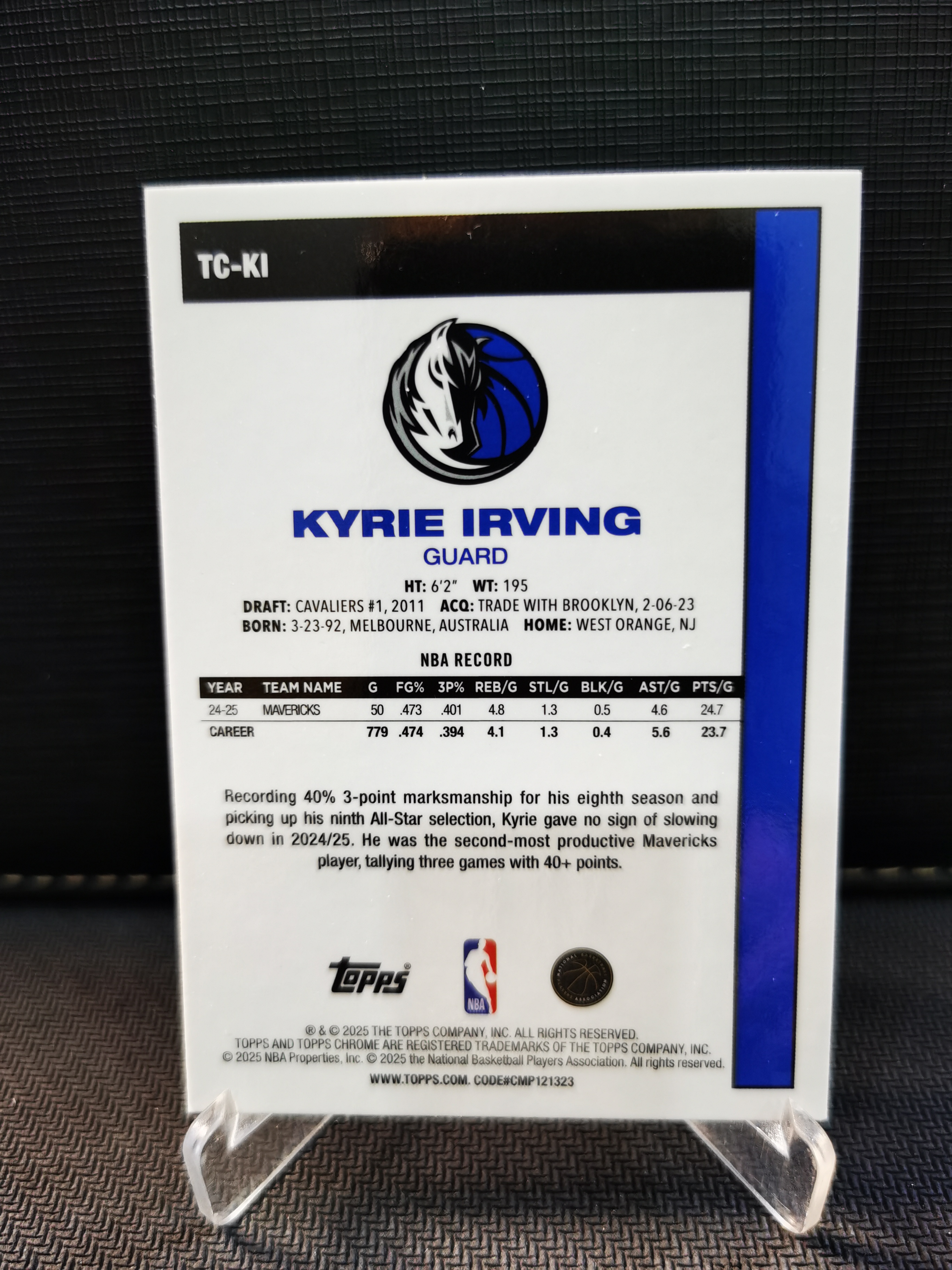 2025-26 Topps flagship Kyrie Irving mojo折 复古1980 45周年 欧神仙 凯里 欧文 收藏必备 卡品如图 -猕猴桃-【乌苏拍卖】