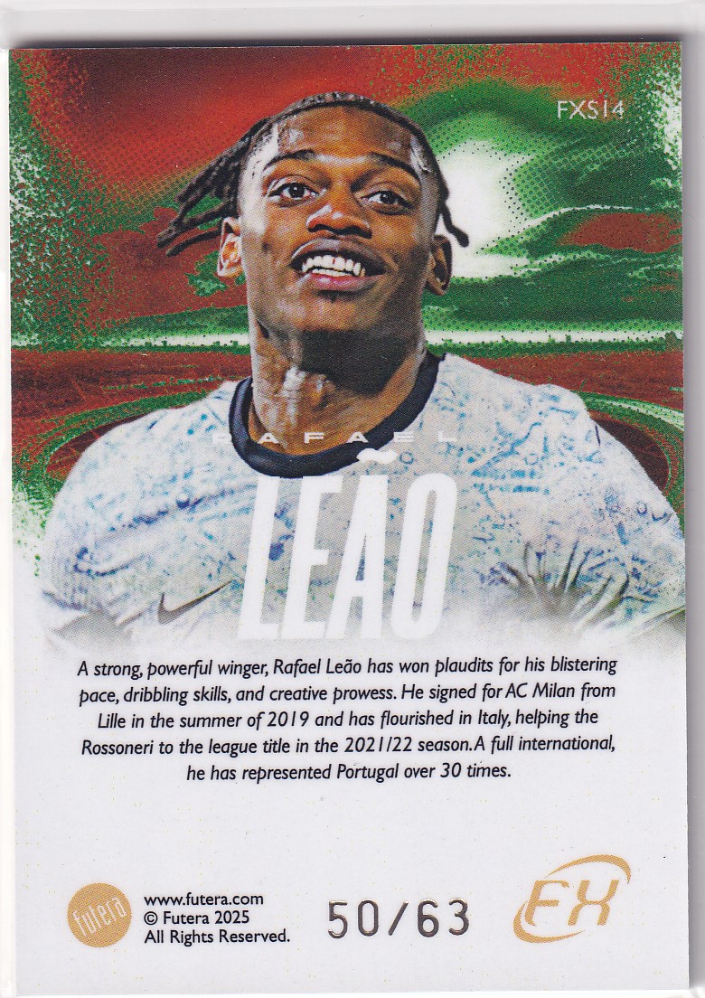 【thebighit】不累计004.2025 Futera FX 福特拉 葡萄牙 莱奥 特卡 63编