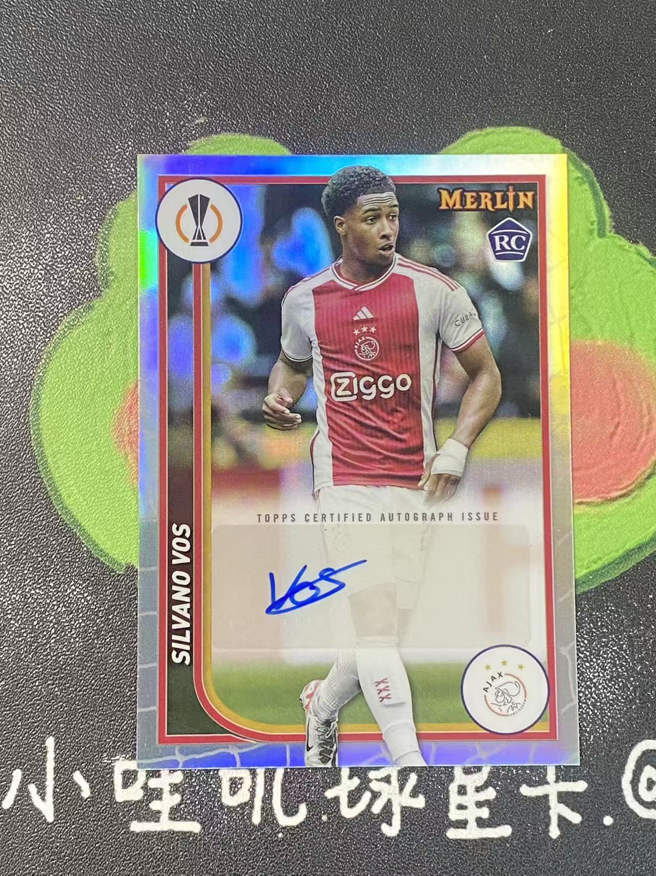 2024 Topps Merlin Silvano Vos 欧冠 梅林 阿贾克斯 西尔瓦诺 沃斯 新秀 RC 银折 签字 微瑕如图【ZYP代拍】DAD66
