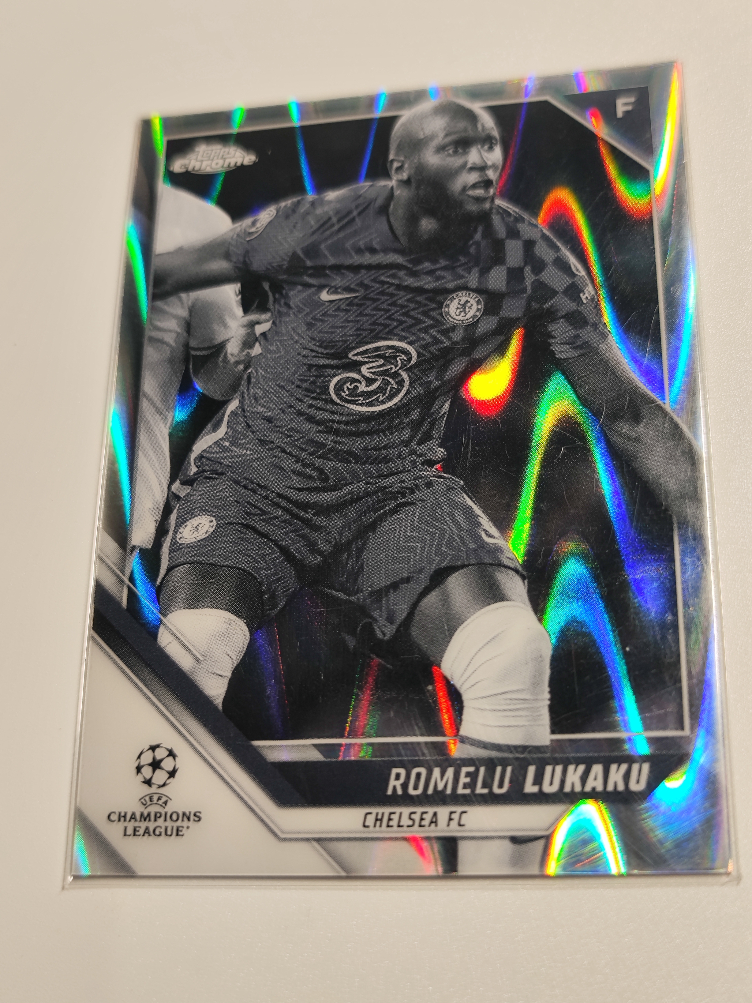 2022 Topps UEFA Champions League Romelu Lukaku 欧冠系列  黑白熔岩折 变形虫  夜光折 卢卡库