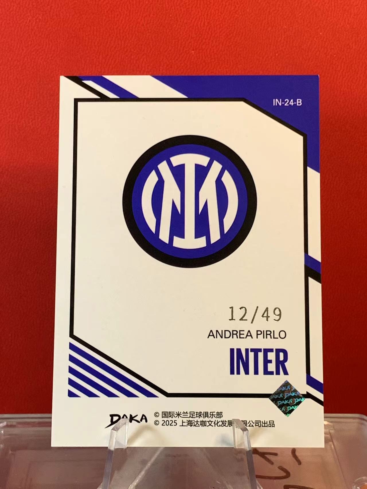 (詹叔代拍)2025 daka 达咖 国米队盒 皮尔洛 AC米兰 意大利 中场大师 钢琴家 pirlo 12/49编 卡品如图 顺丰寄付 i3