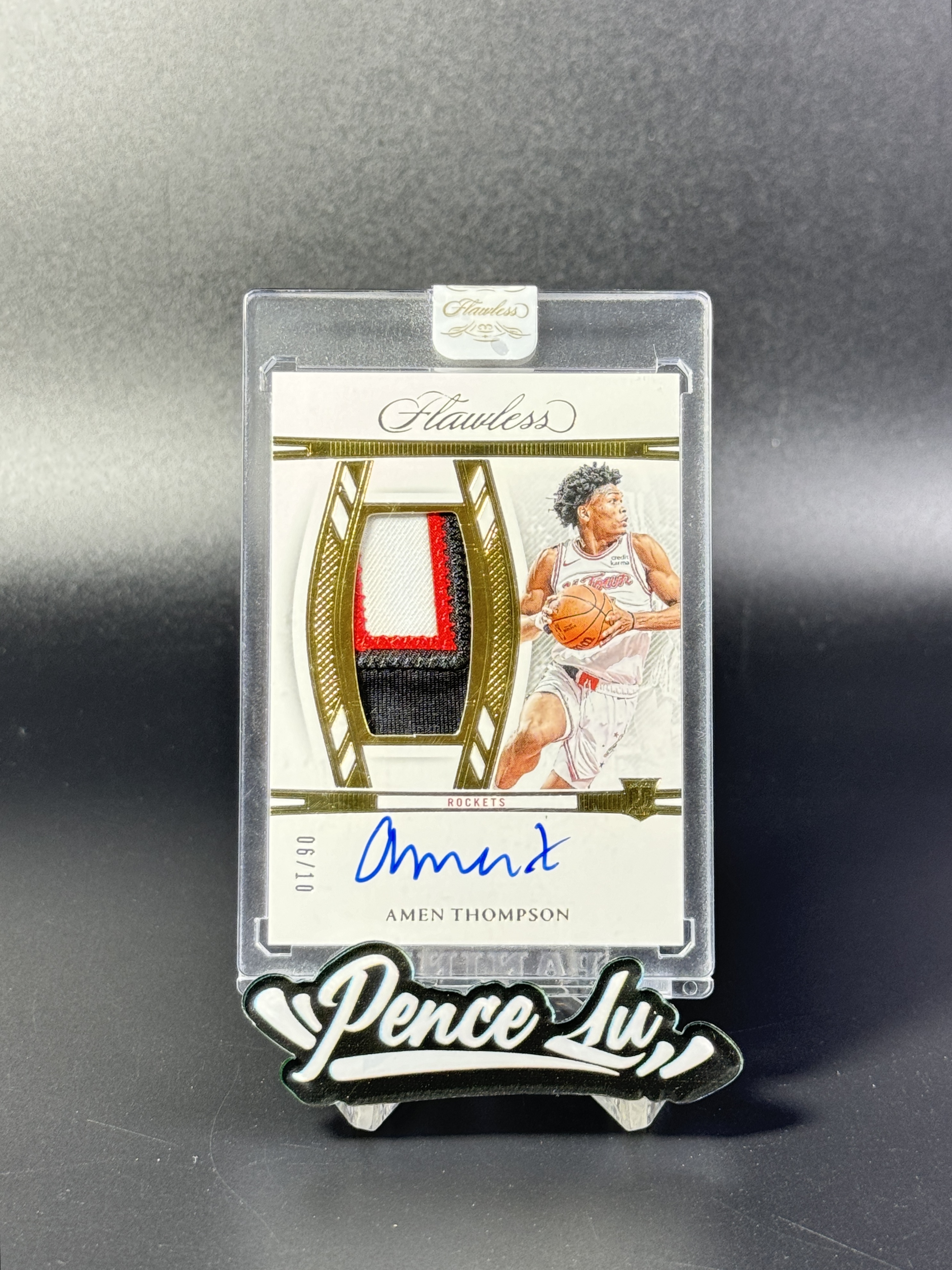 【喷子拍卖】2023-24 panini flawless Amen Thompson 手提 休斯敦火箭 阿门 汤普森 新秀 RC patch 签字 10编 金版 最有价VPA 卡签 第一版GU落场RPA超有价大hit 原封砖 kev112