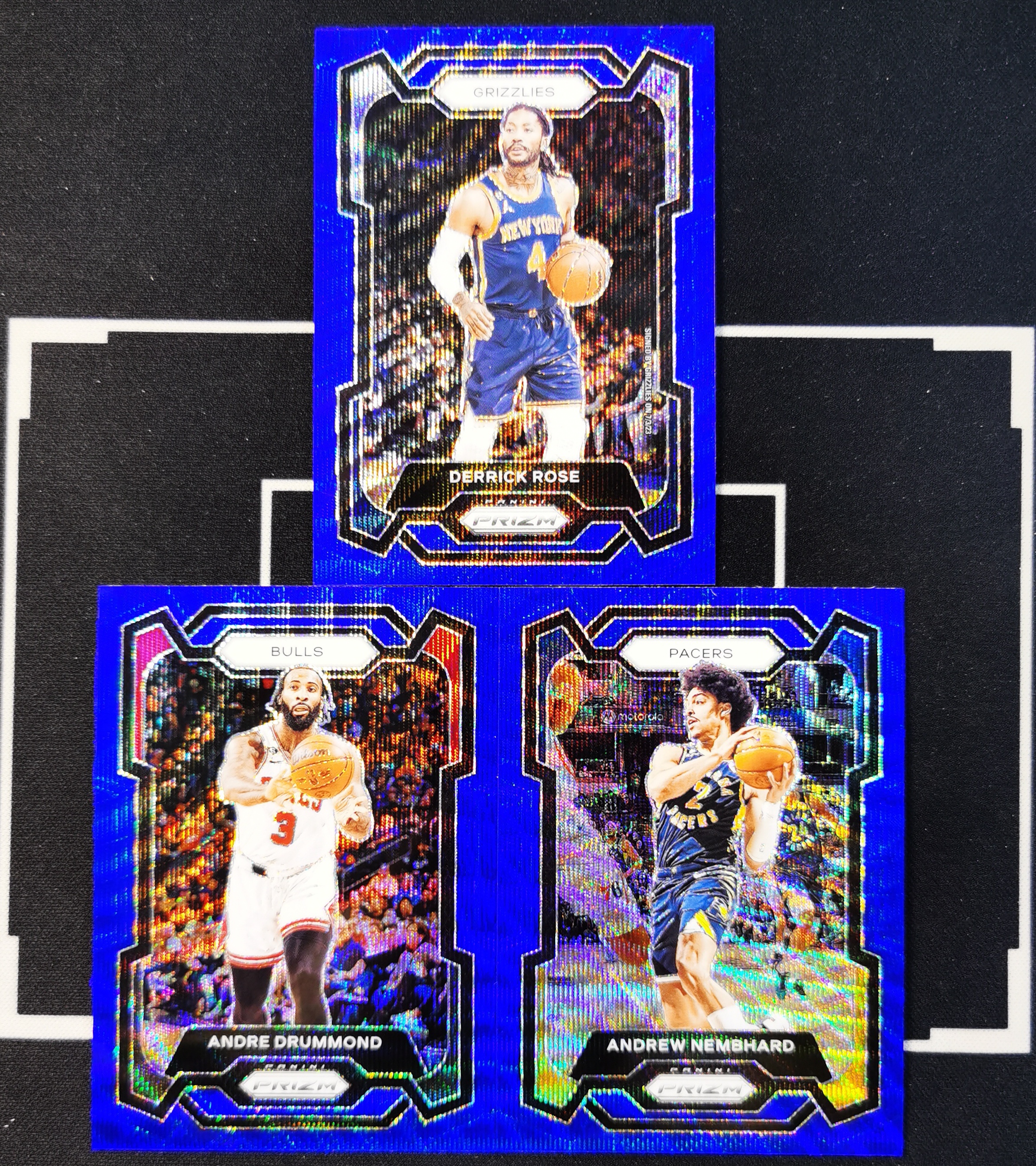 2023-24 PANINI PRIZM PZ 折射 蓝波纹折 庄神 德拉蒙德 内姆布哈德 德里克 罗斯 卡品如图 收藏必备 -猕猴桃-【乌苏拍卖】