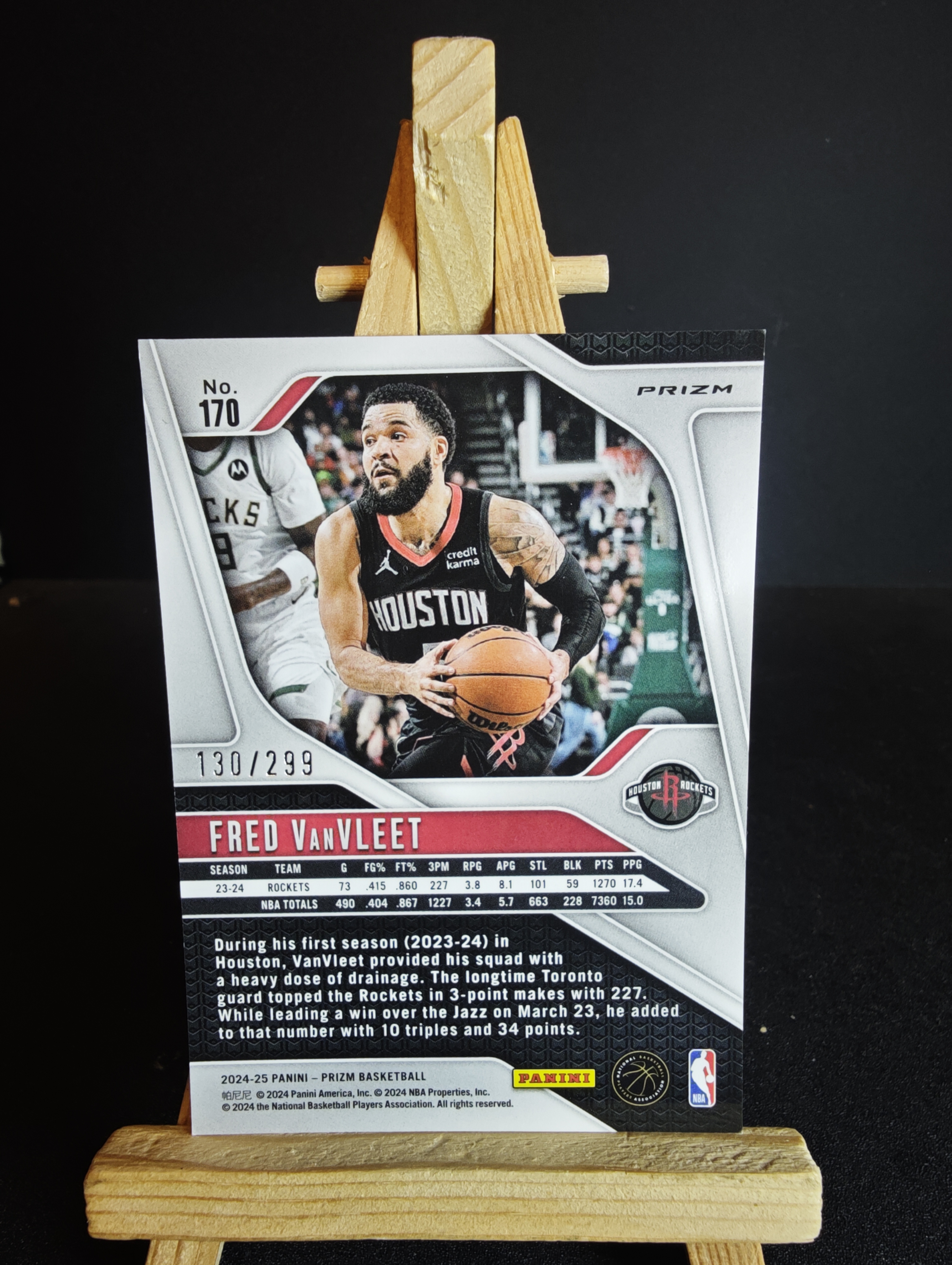 2024-25 Panini Prizm Fred VanVleet pz 弗雷德 范弗里特 特卡 299编 卡品如图 91代拍