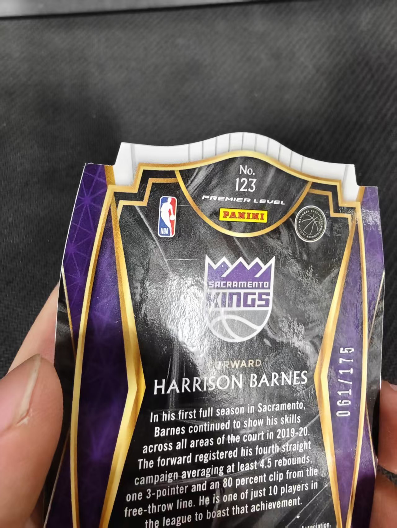 【汽水拍卖】2020-21 Panini Select Harrison Barnes 哈里森 巴恩斯 国王 异形 红折 175编 微瑕如图