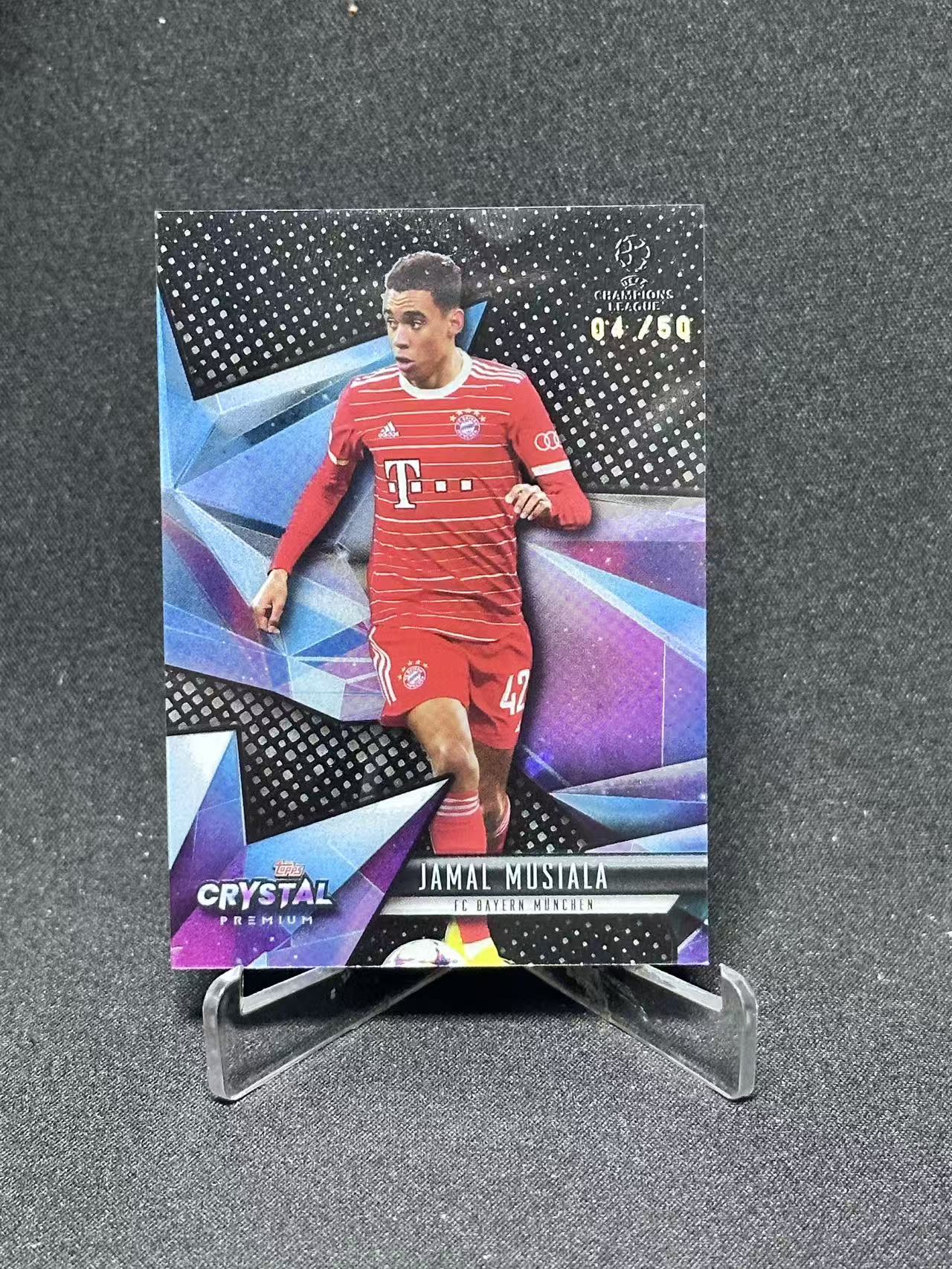 2023 Topps UEFA Champions League Jamal Musiala 【哆哆卡社】贾马尔·穆西亚拉 50编 低编 Crystal特卡 欧冠 微瑕 卡品如图