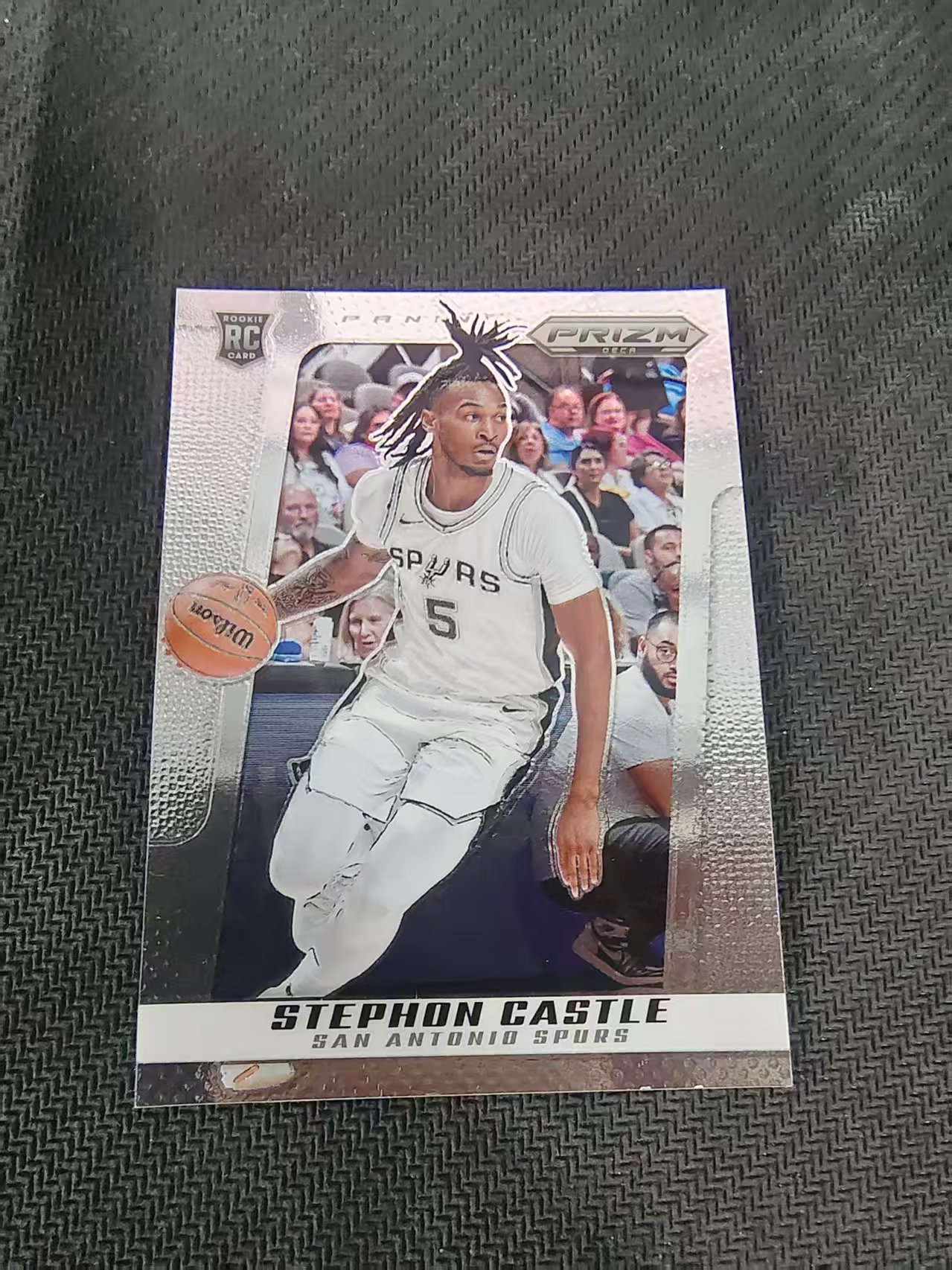 【可合并,不累计】2024-25 Panini Prizm Deca Stephon Castle 复刻PZ 新秀RC 斯蒂芬 卡斯尔 马刺 划痕 边角瑕疵 #174
